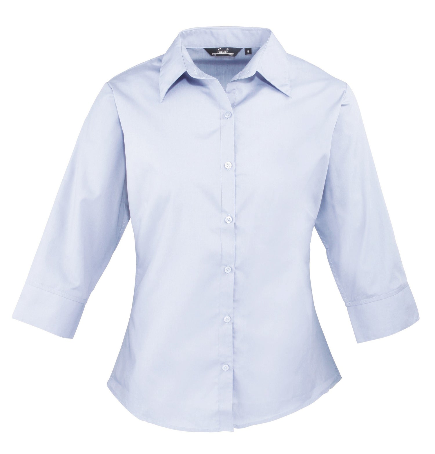 Ladies 3/4 Sleeve Poplin Blouse | LIGHT BLUE