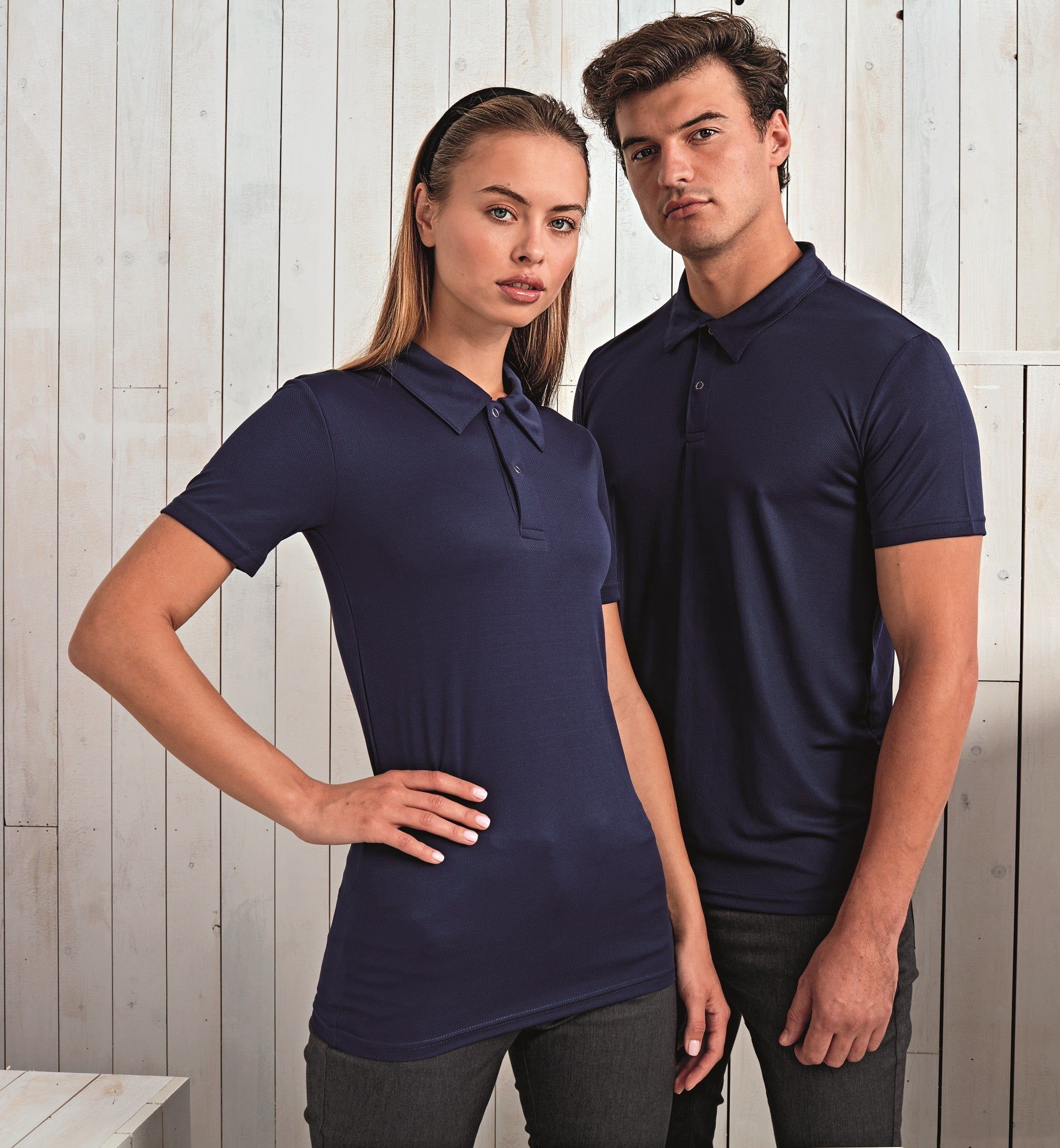 Coolchecker Studded Polo | NAVY