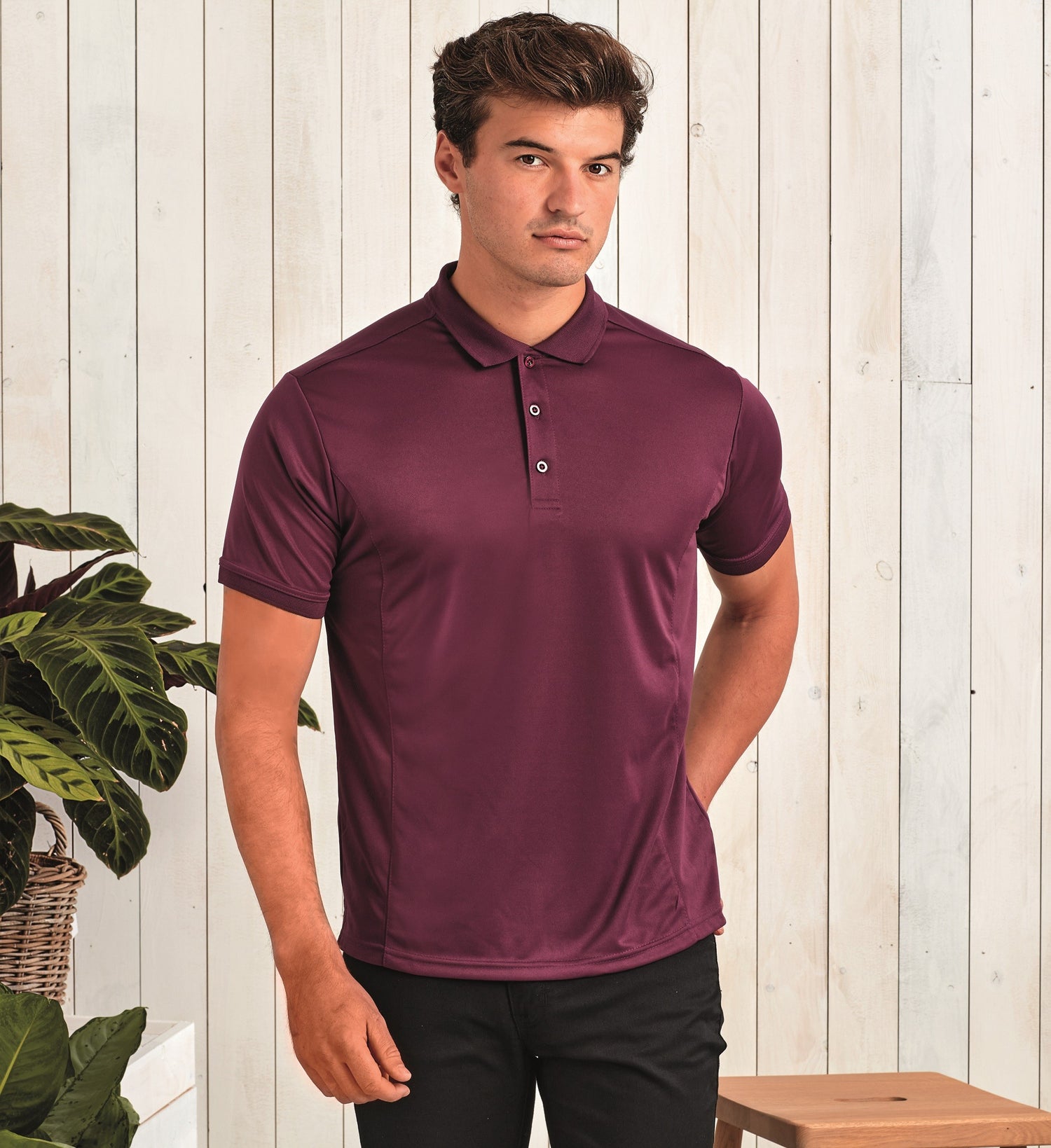 Coolchecker Pique Polo | AUBERGINE