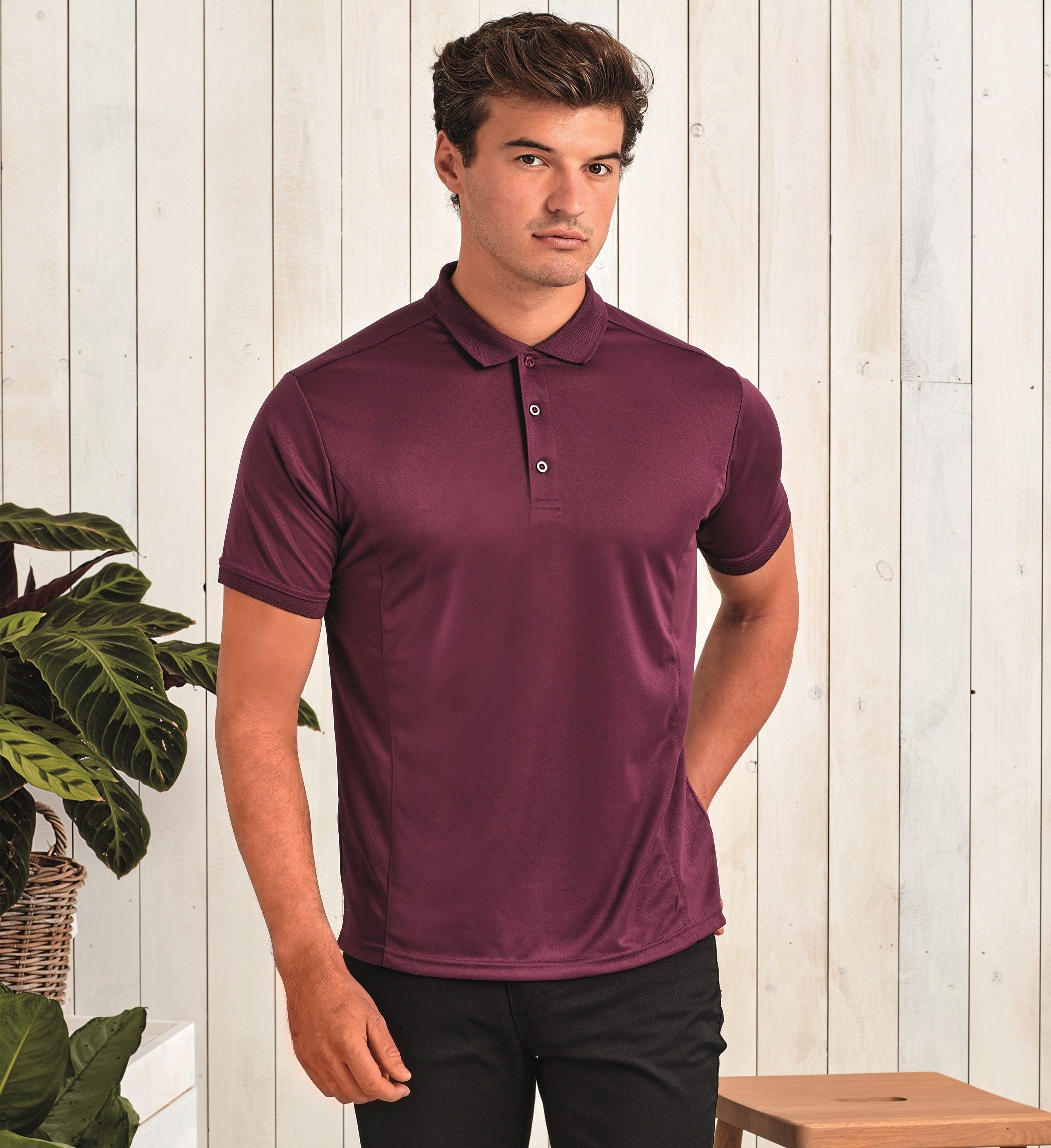 Coolchecker Pique Polo | BURGUNDY
