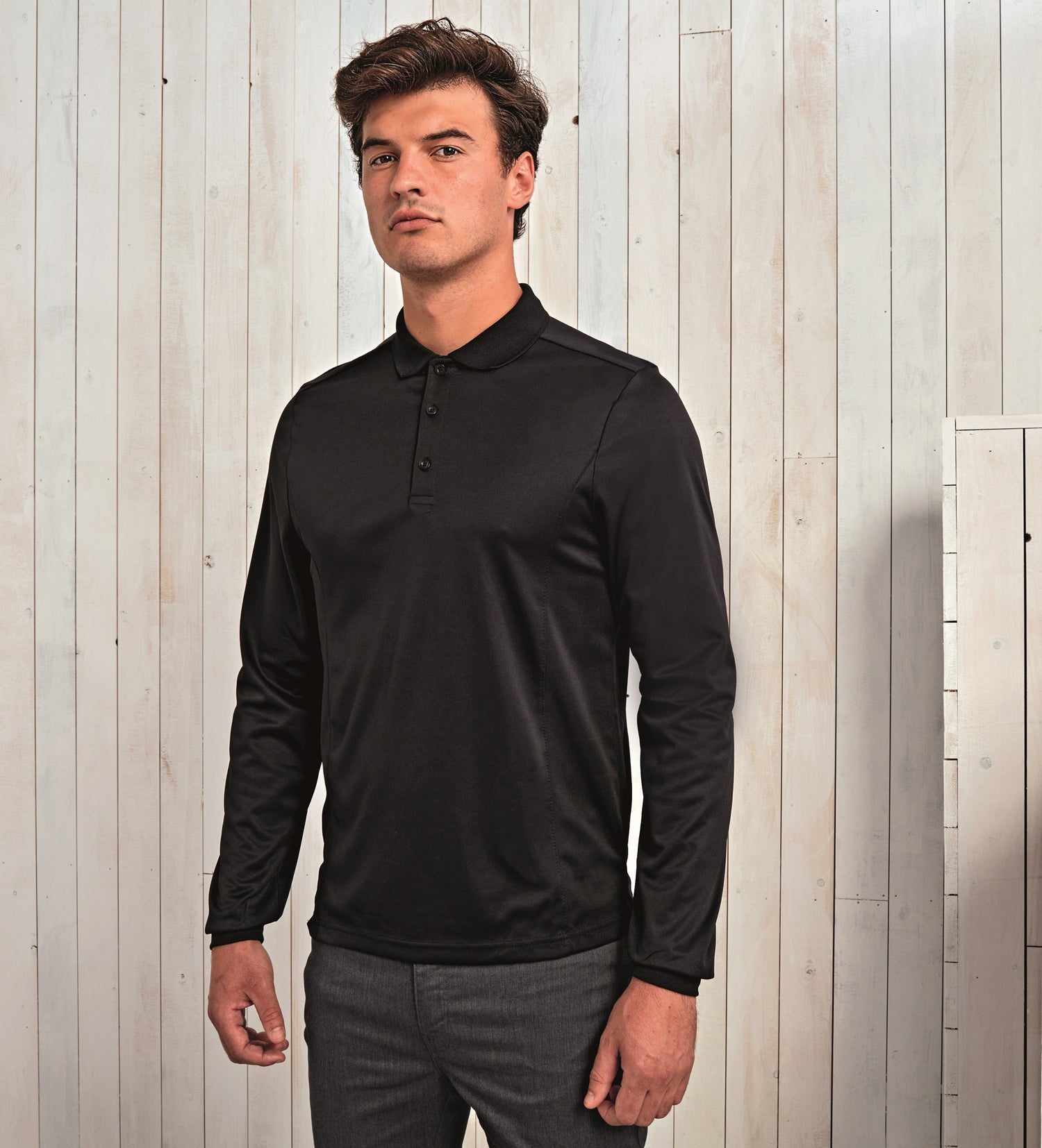 Long Sleeve Coolchecker Pique Polo Shirt | NAVY