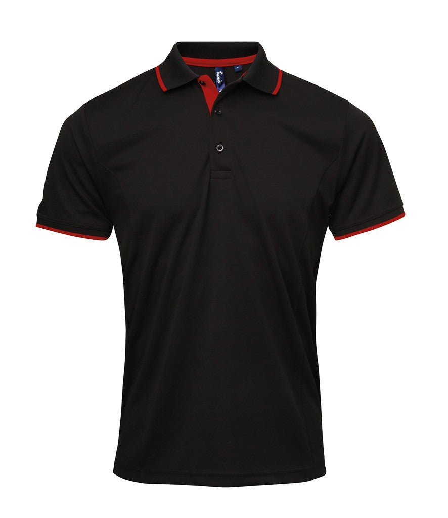 Contrast Coolchecker Polo | BLACK/RED