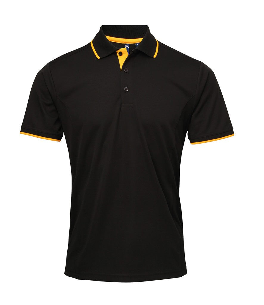 Contrast Coolchecker Polo | BLACK/SUNFLOWER