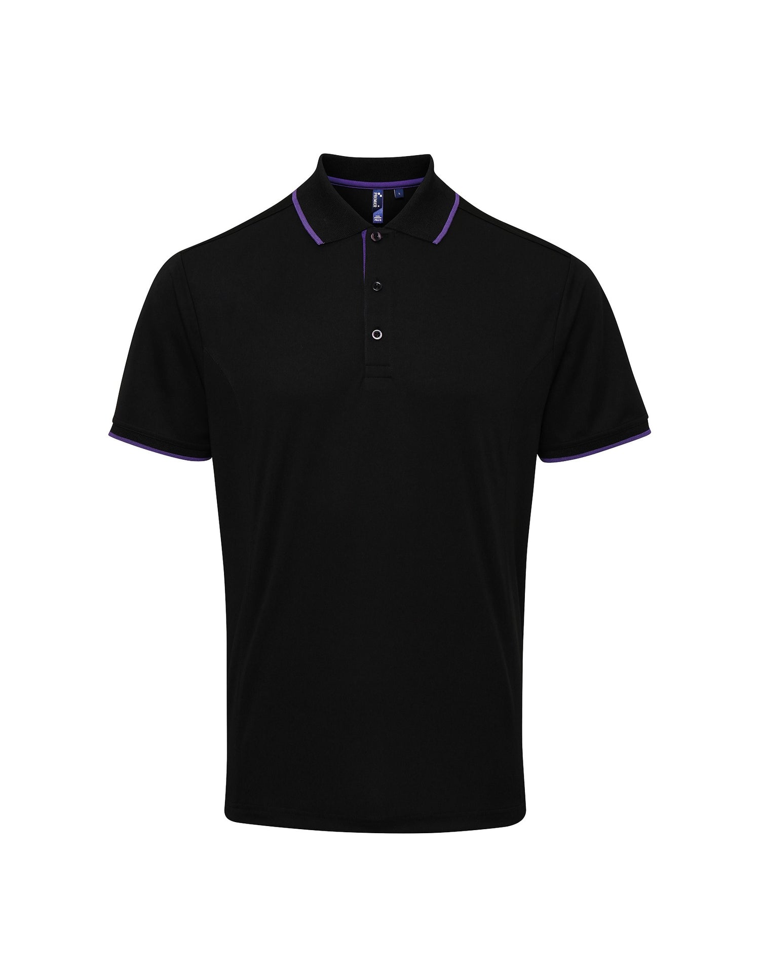 Contrast Coolchecker Polo | BLACK/PURPLE
