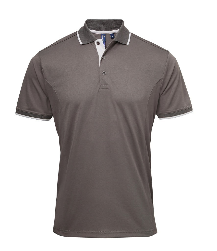 Contrast Coolchecker Polo | DARK GREY/SILVER