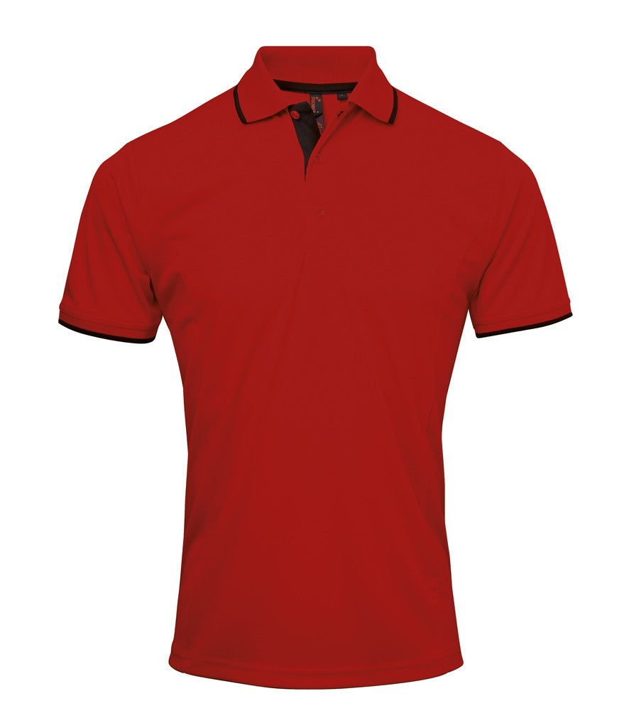 Contrast Coolchecker Polo | RED/BLACK