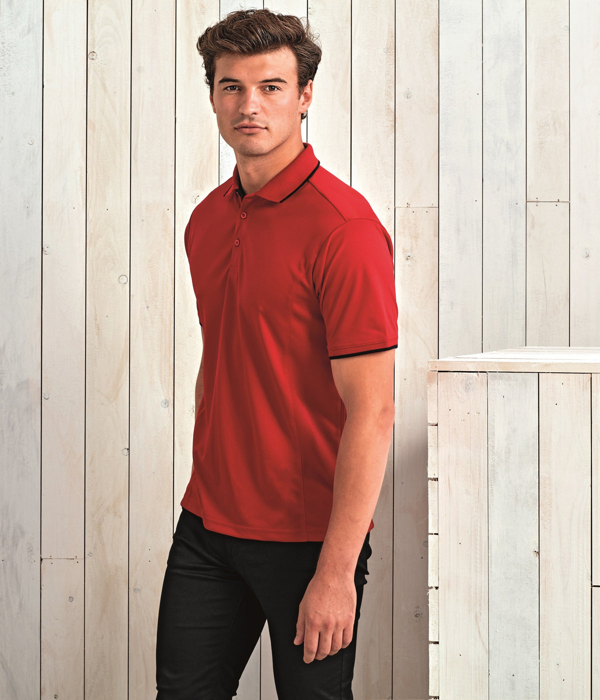 Contrast Coolchecker Polo | BLACK/SUNFLOWER