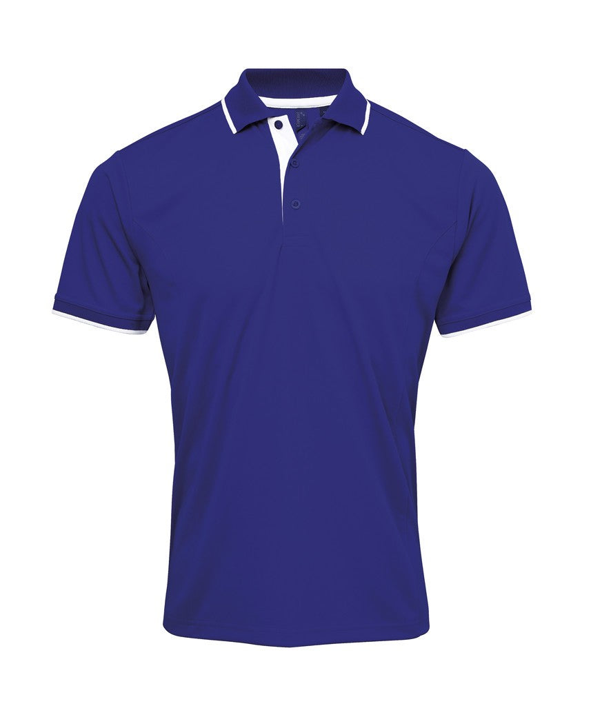 Contrast Coolchecker Polo | ROYAL/WHITE