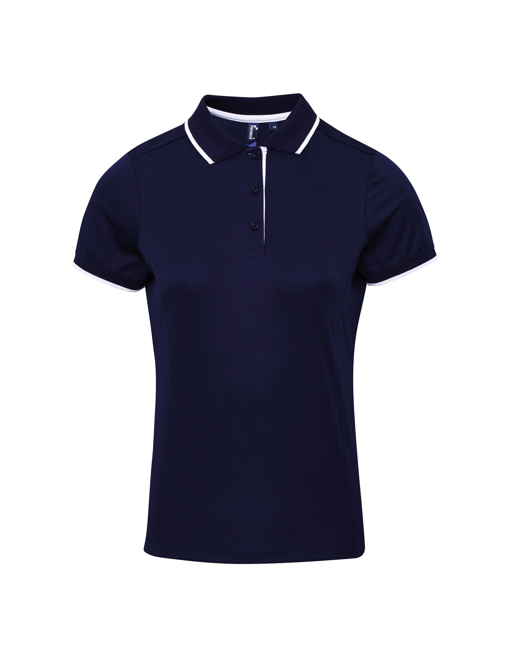 Women's Contrast Coolchecker Polo | NAVY/WHITE