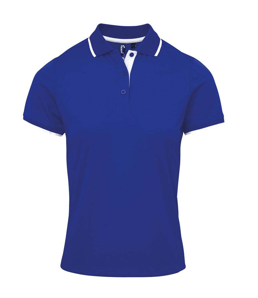 Women's Contrast Coolchecker Polo | ROYAL/WHITE