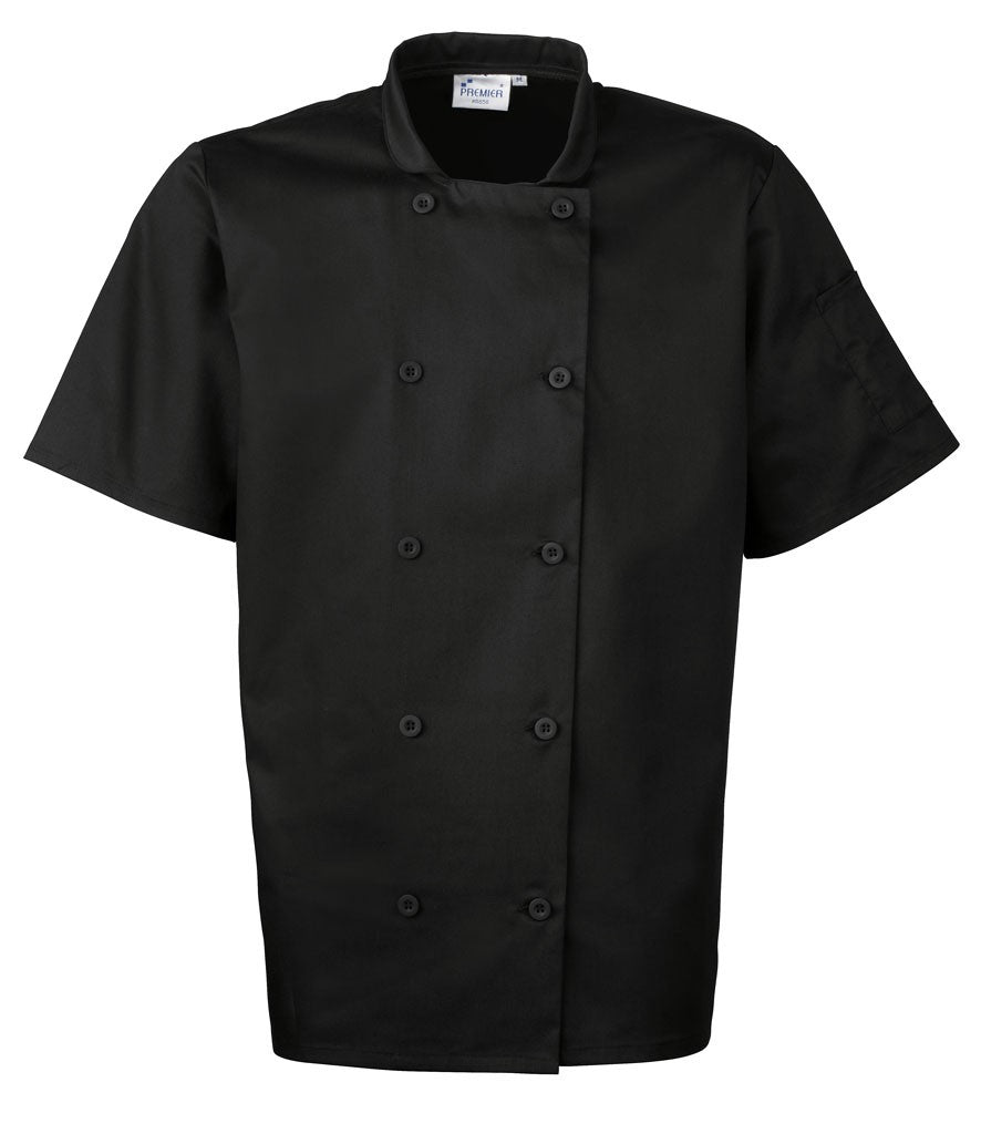 Short Sleeved Chef Jacket | BLACK