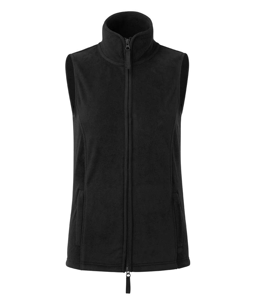 Ladies Artisan Fleece Gilet | BLACK/BLACK