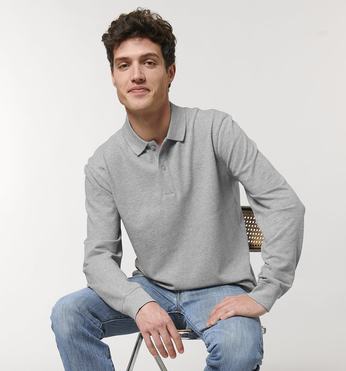 Prepster Long Sleeve Polo | ANTHRACITE