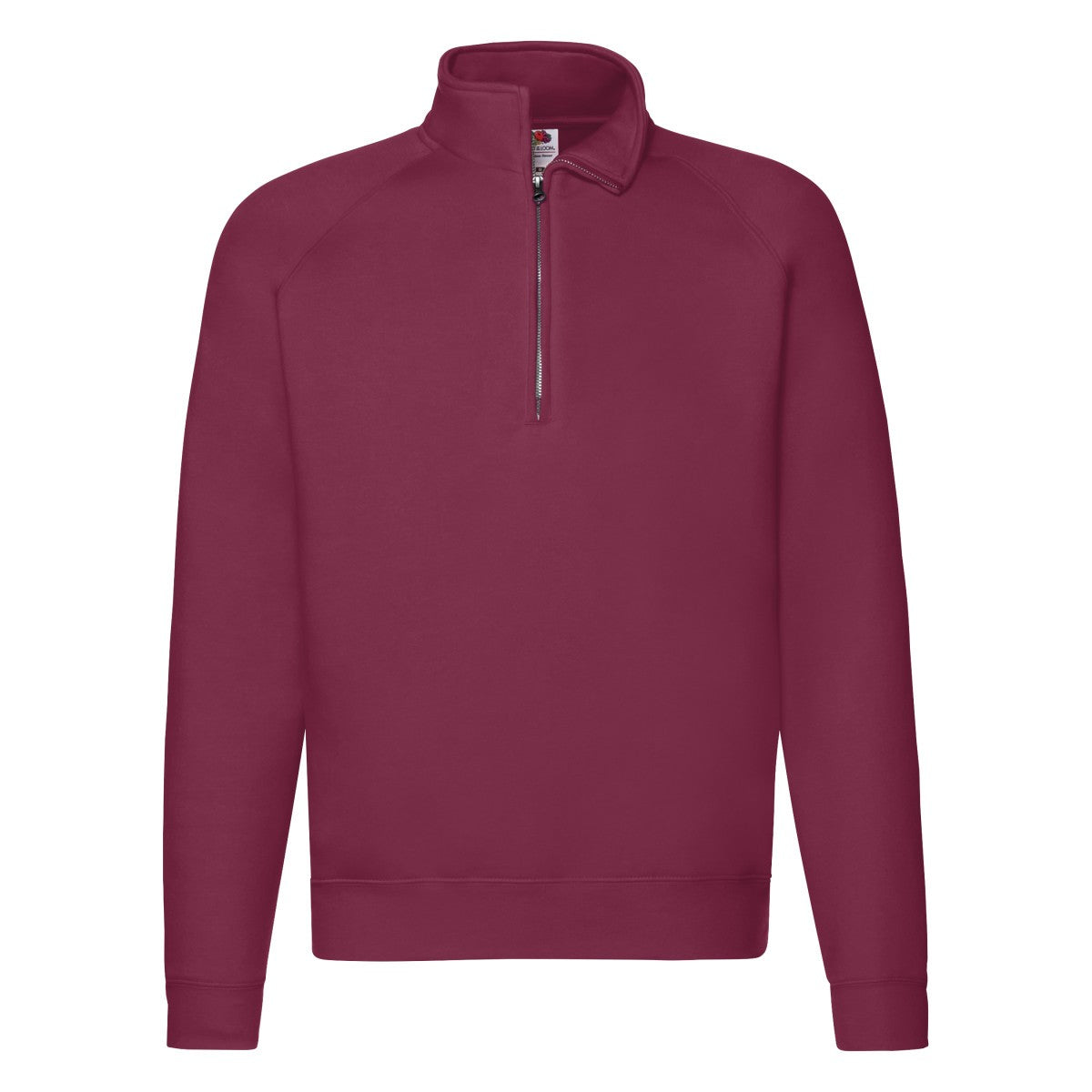 Premium 70/30 Zip Neck Sweat | BURGUNDY