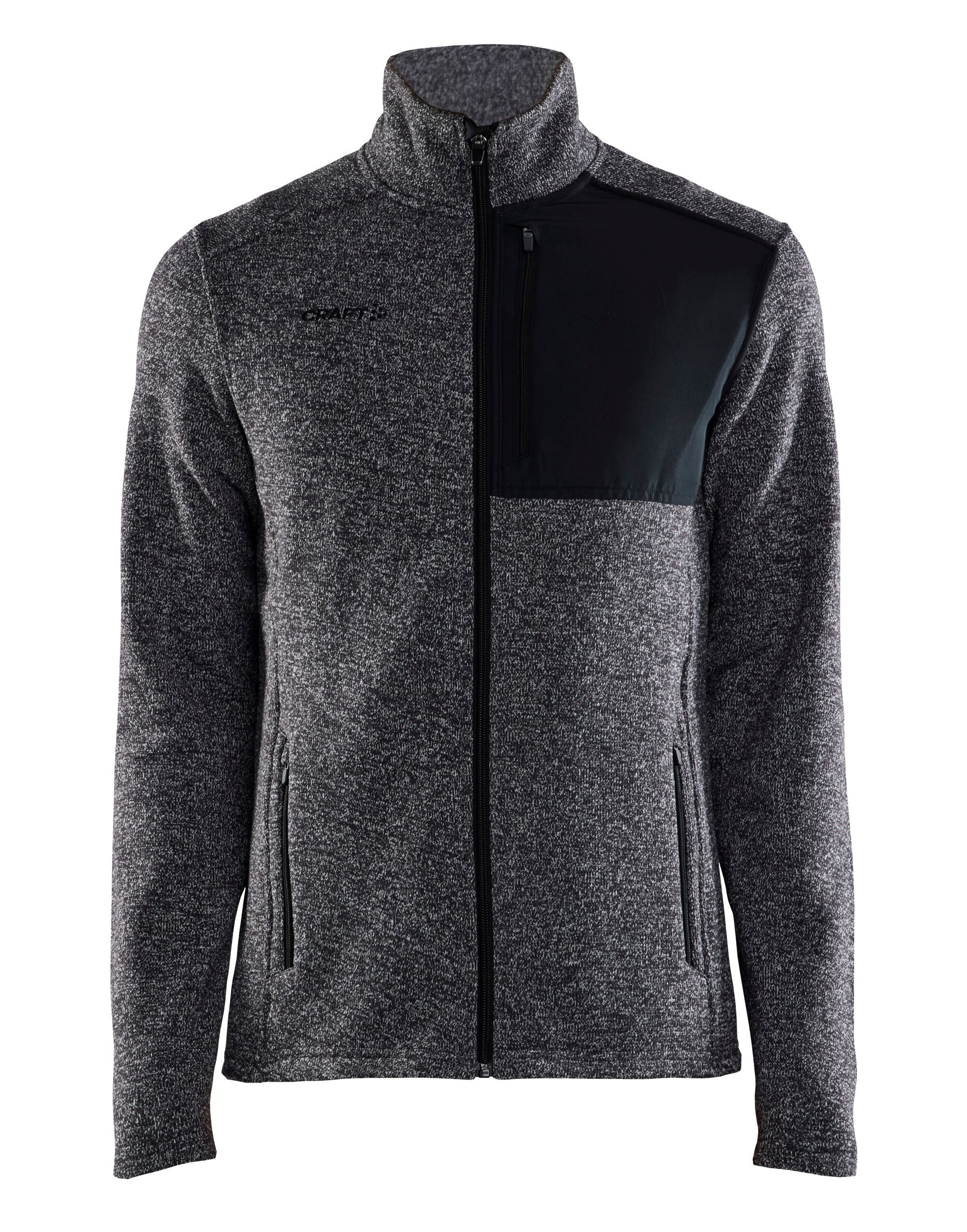 Mens ADV Explore Heavy Fleece Jacket | BLACK MELANGE/BLACK