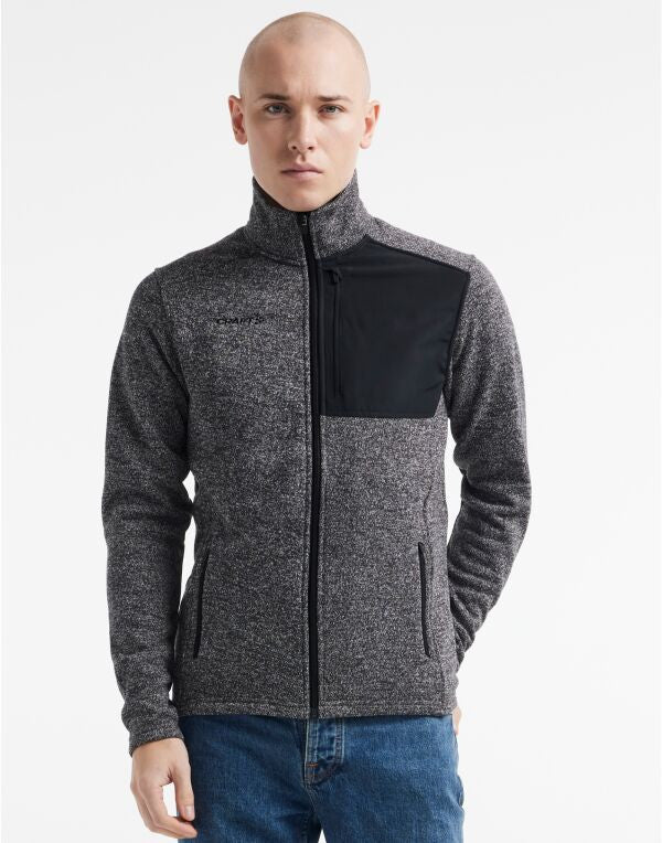 Mens ADV Explore Heavy Fleece Jacket | BLACK MELANGE/BLACK