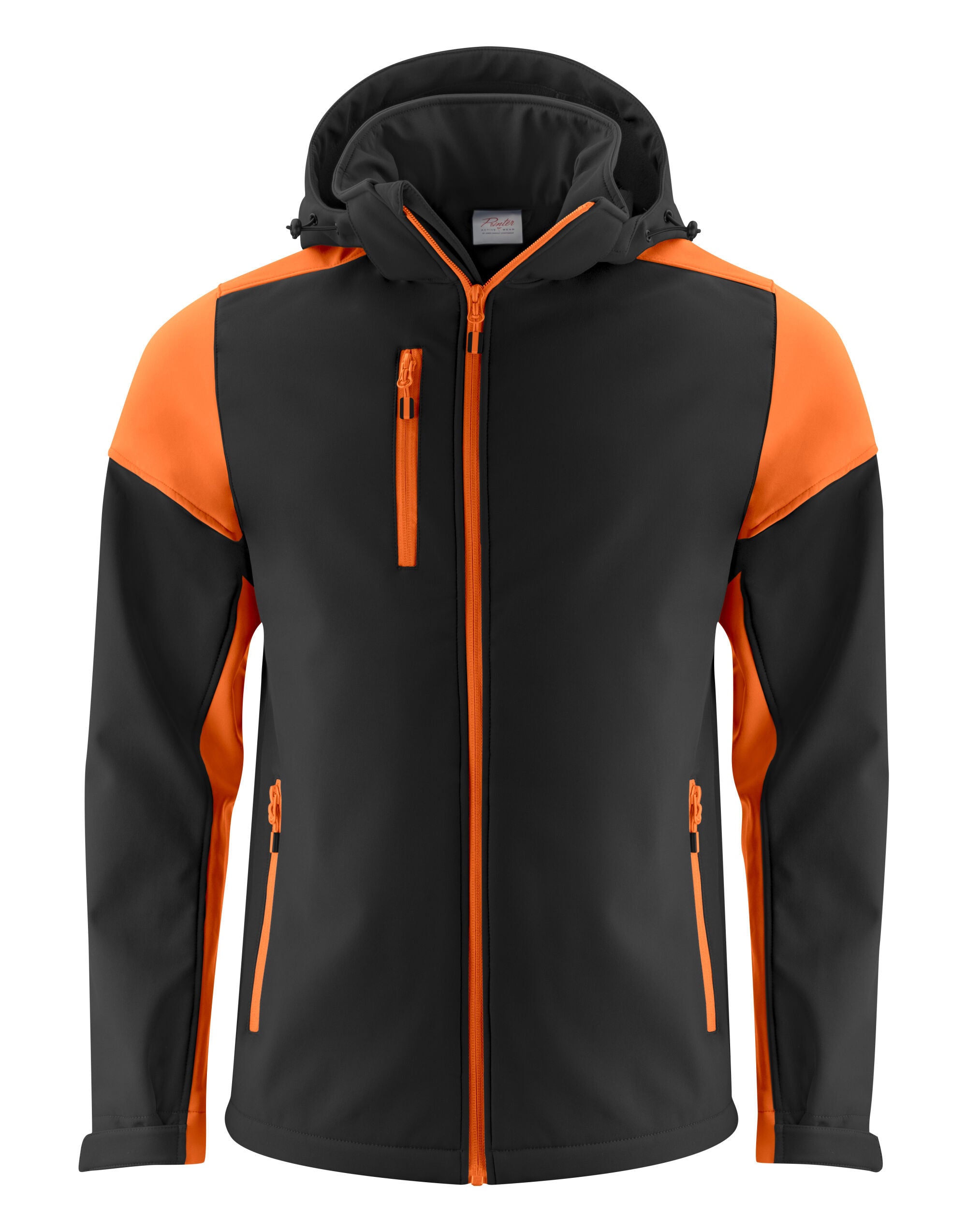Two Tone Mens Softshell | BLACK/ORANGE