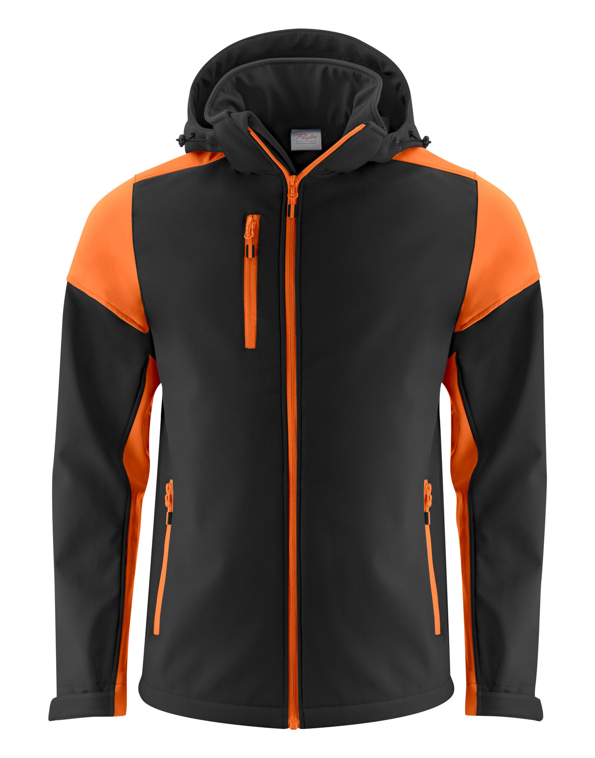 Two Tone Mens Softshell | BLACK/ORANGE