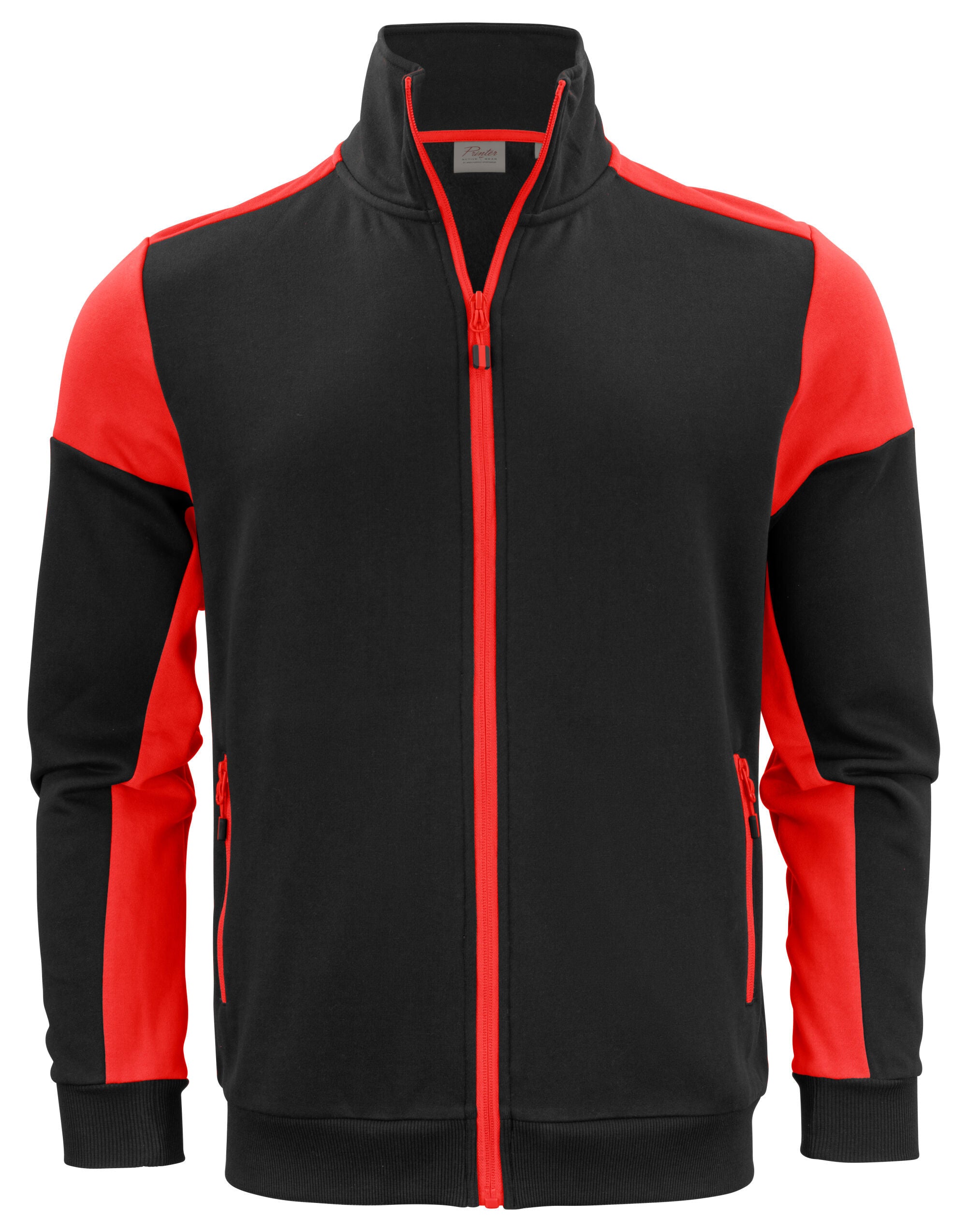 Two Tone Full Zip Sweatshirt | BLACK/RED