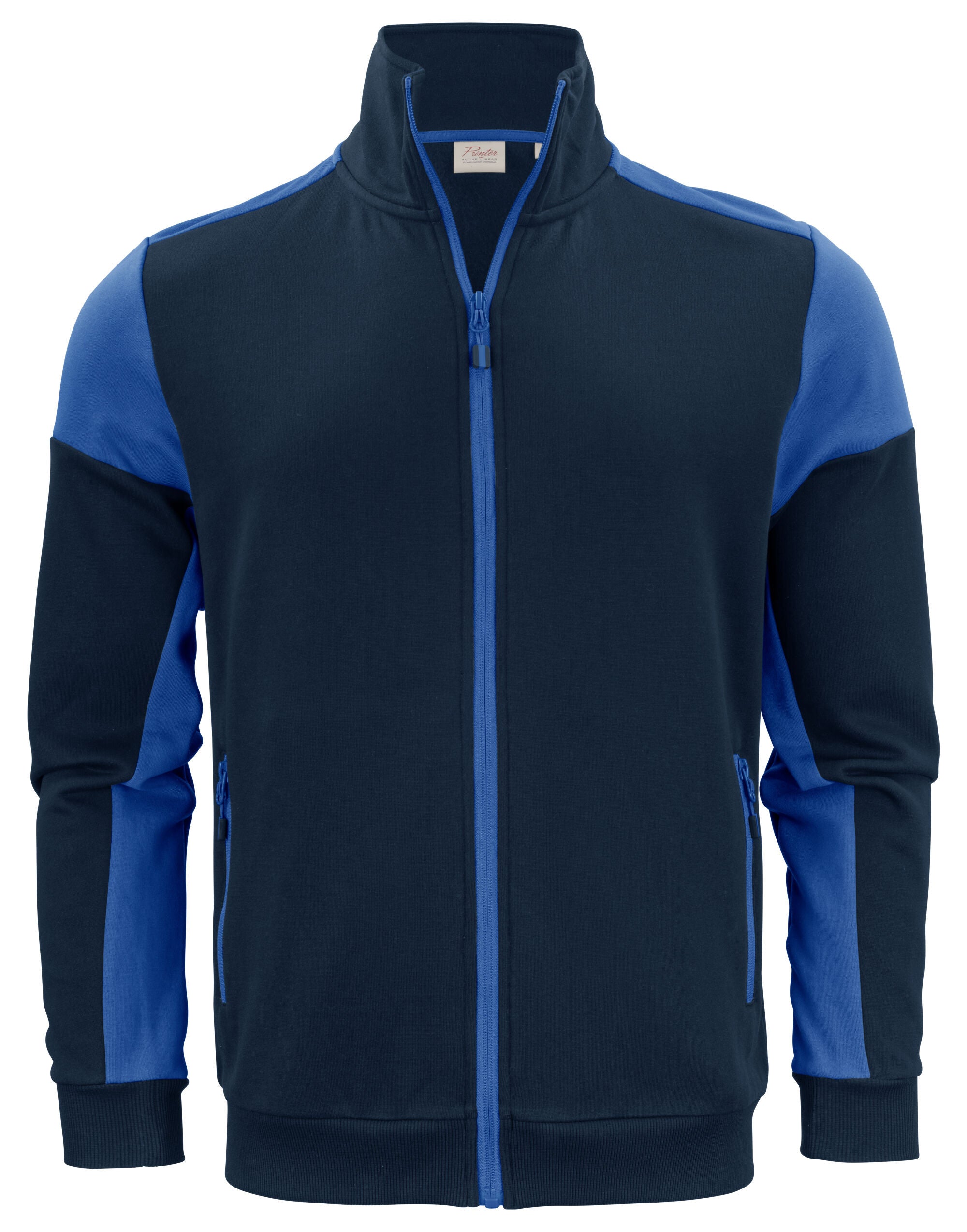 Two Tone Full Zip Sweatshirt | NAVY/COBALT