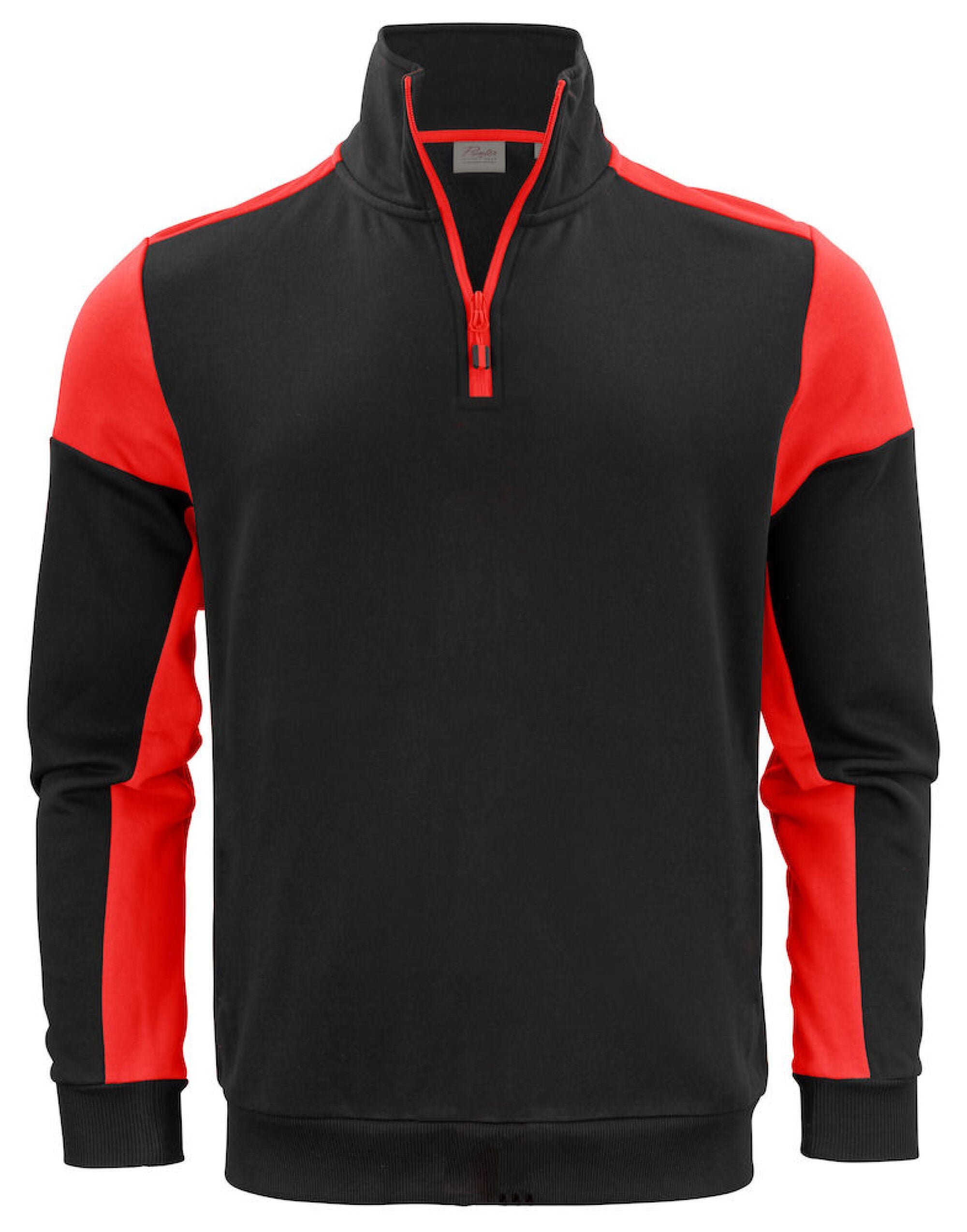 Two Tone Half Zip Sweatshirt | BLACK/RED