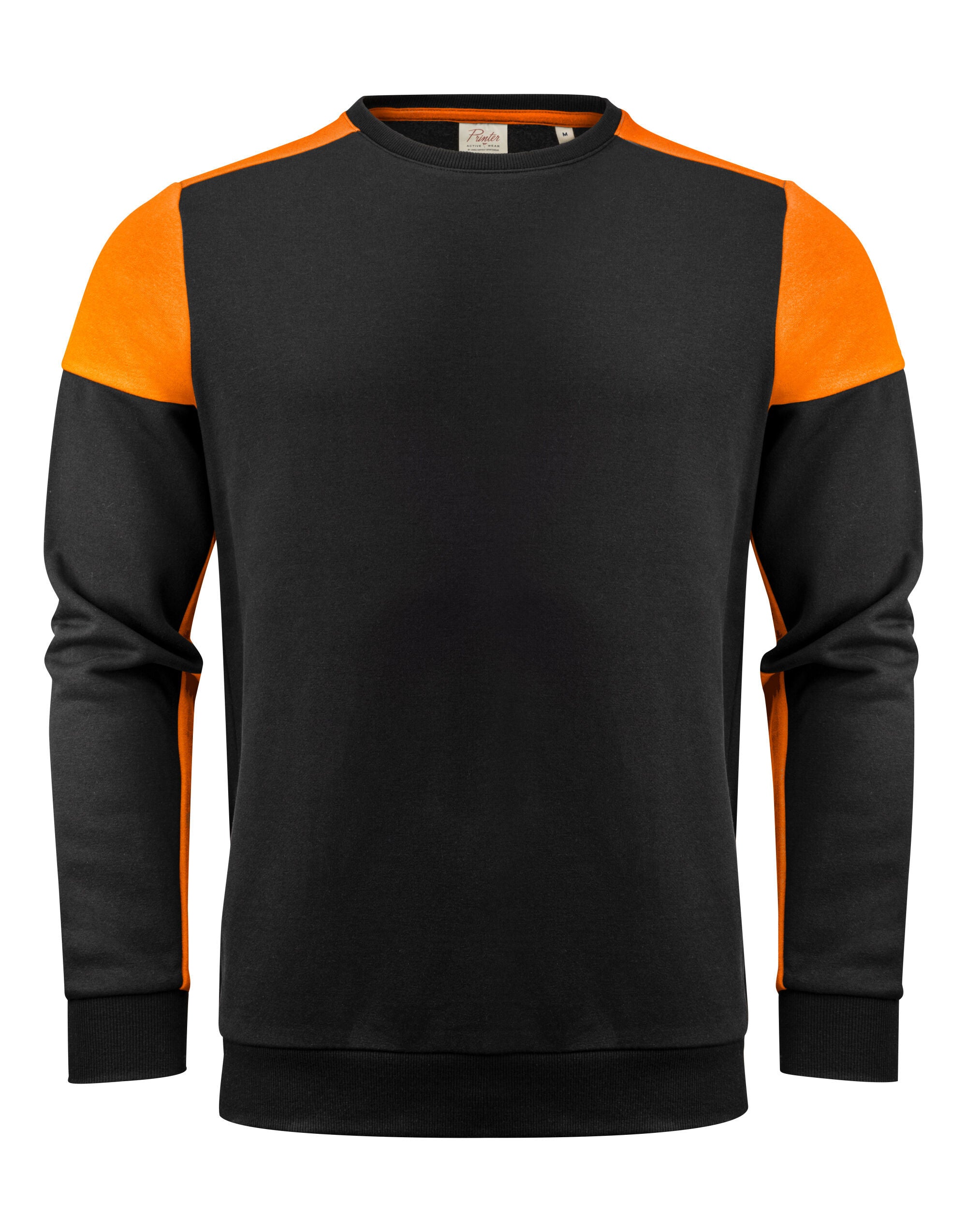 Two Tone Crewneck Sweatshirt | BLACK/ORANGE