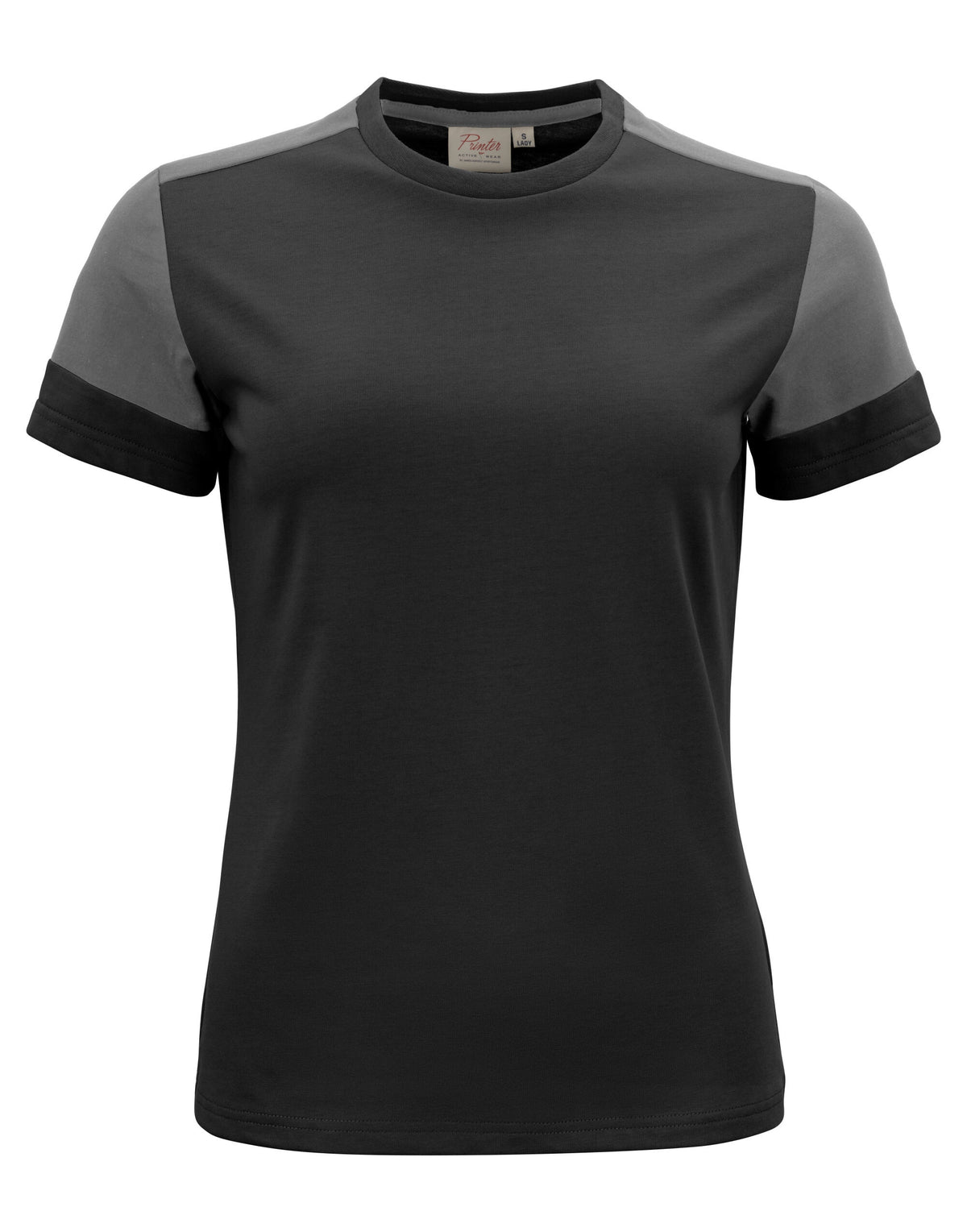 Two Tone Ladies T-shirt | BLACK/ANTHRACITE