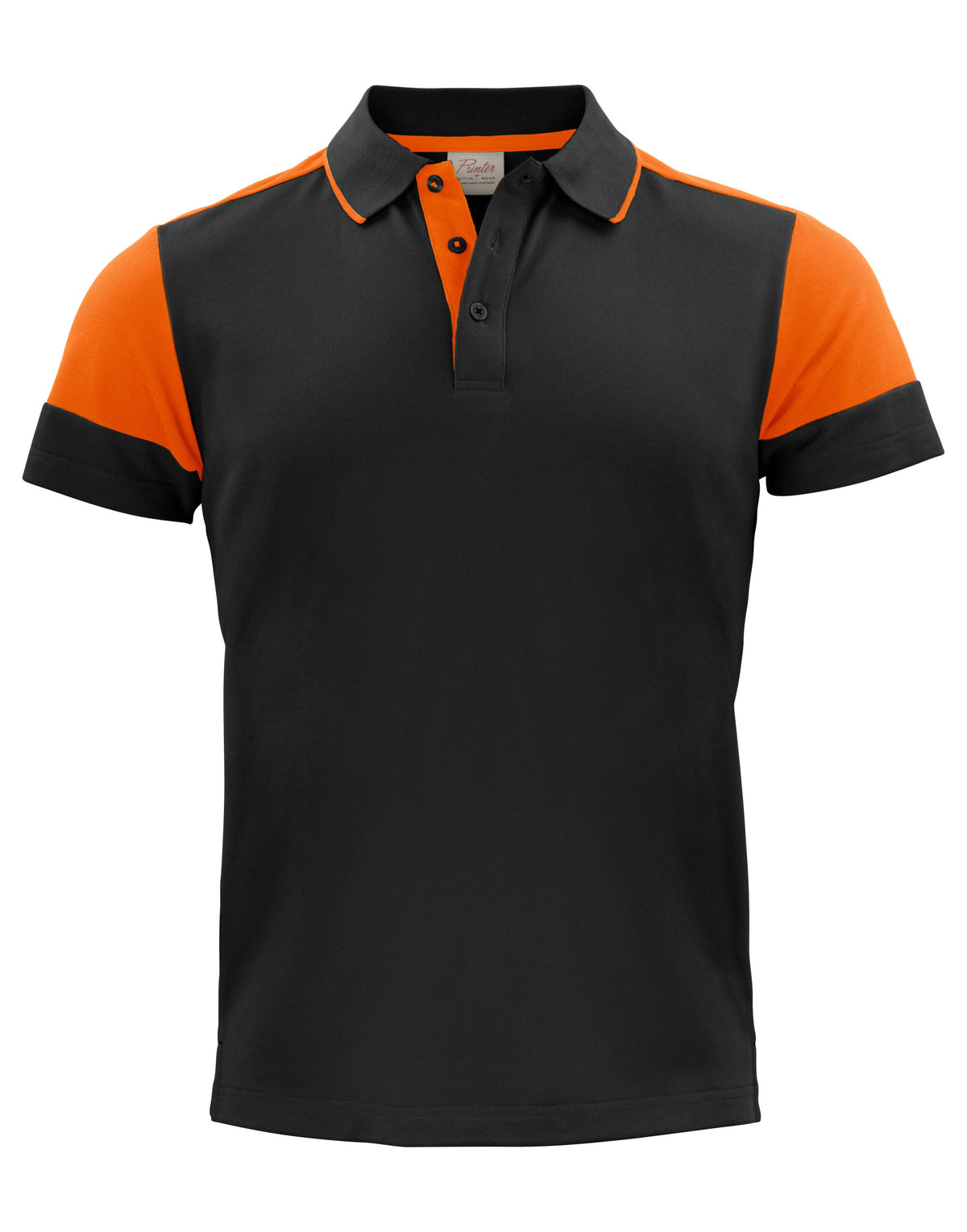 Two Tone Polo | BLACK/ORANGE