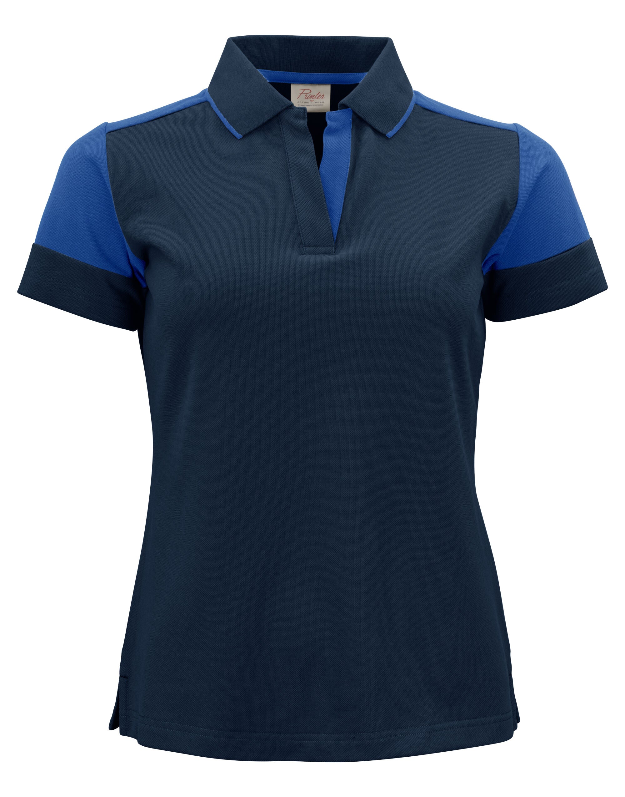 Two Tone Ladies Polo | NAVY/COBALT