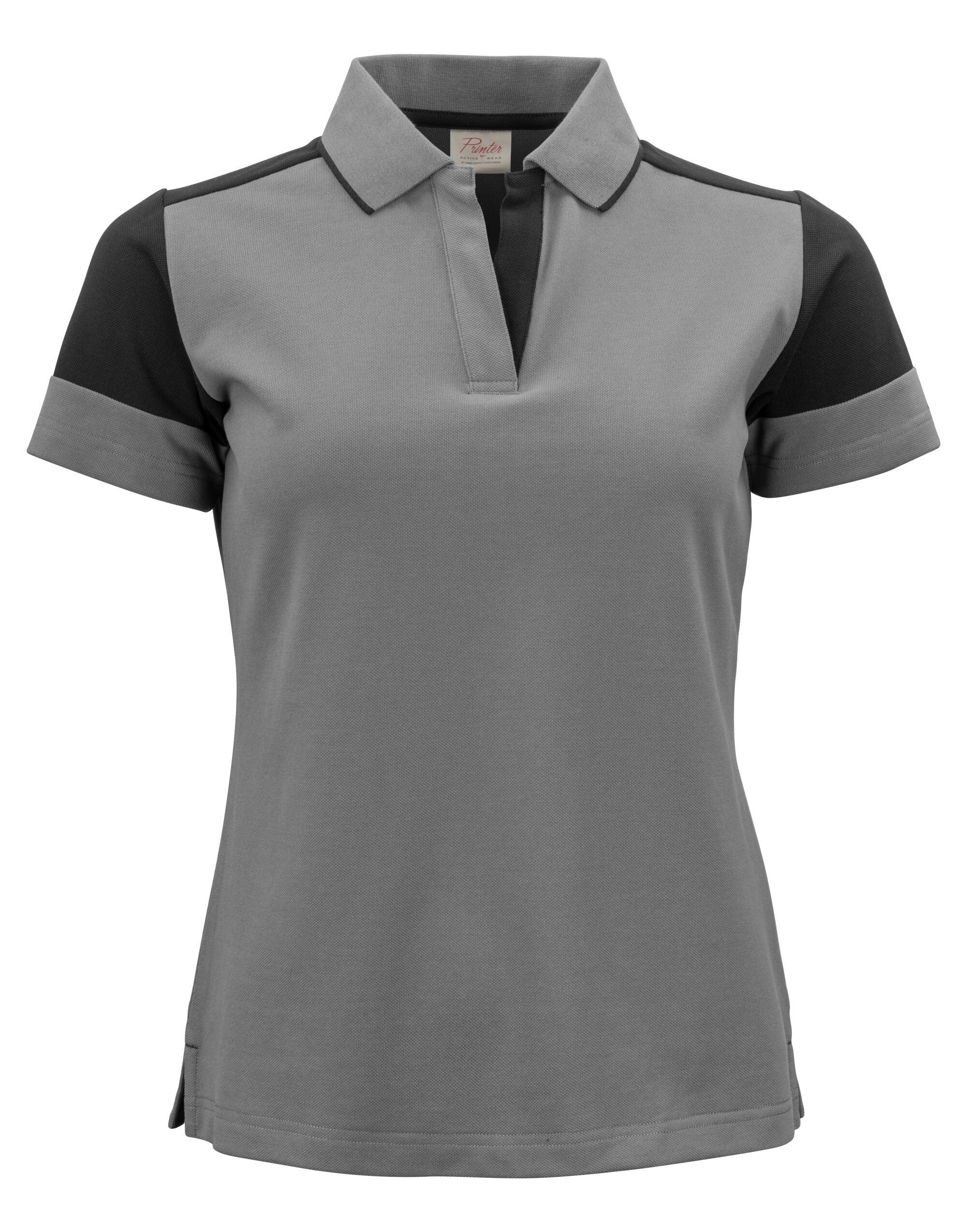 Two Tone Ladies Polo | ANTHRACITE/BLACK
