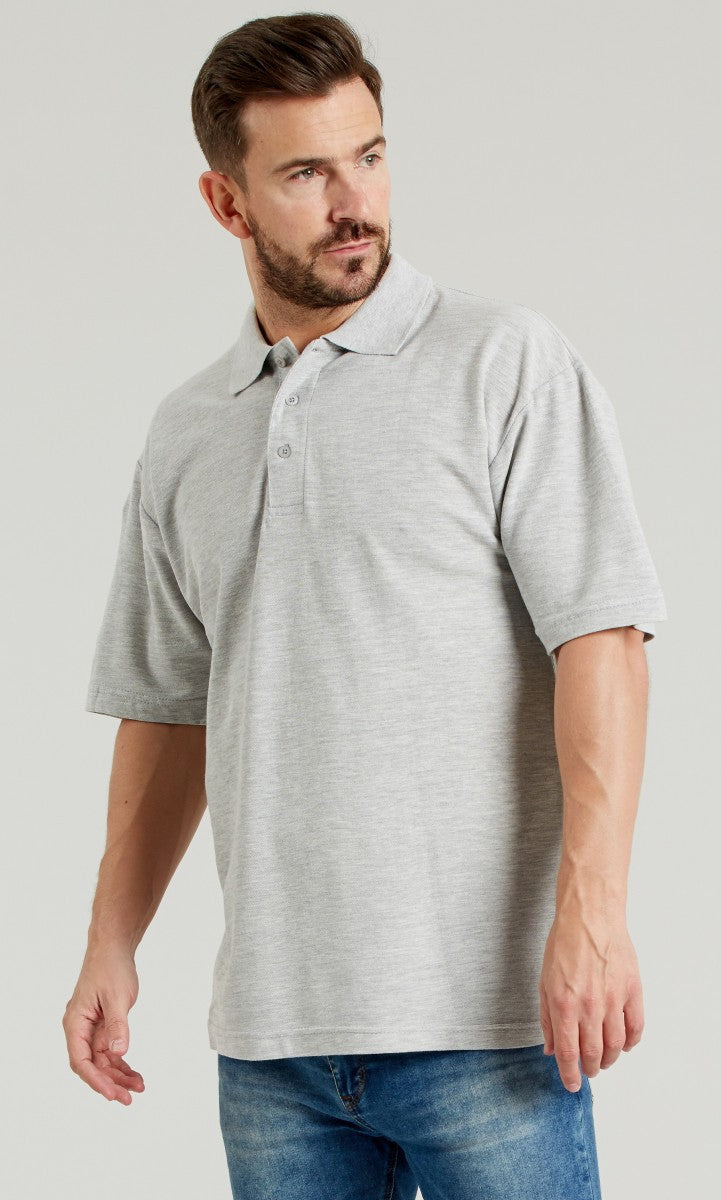 50/50 Piqué Polo | HEATHER GREY