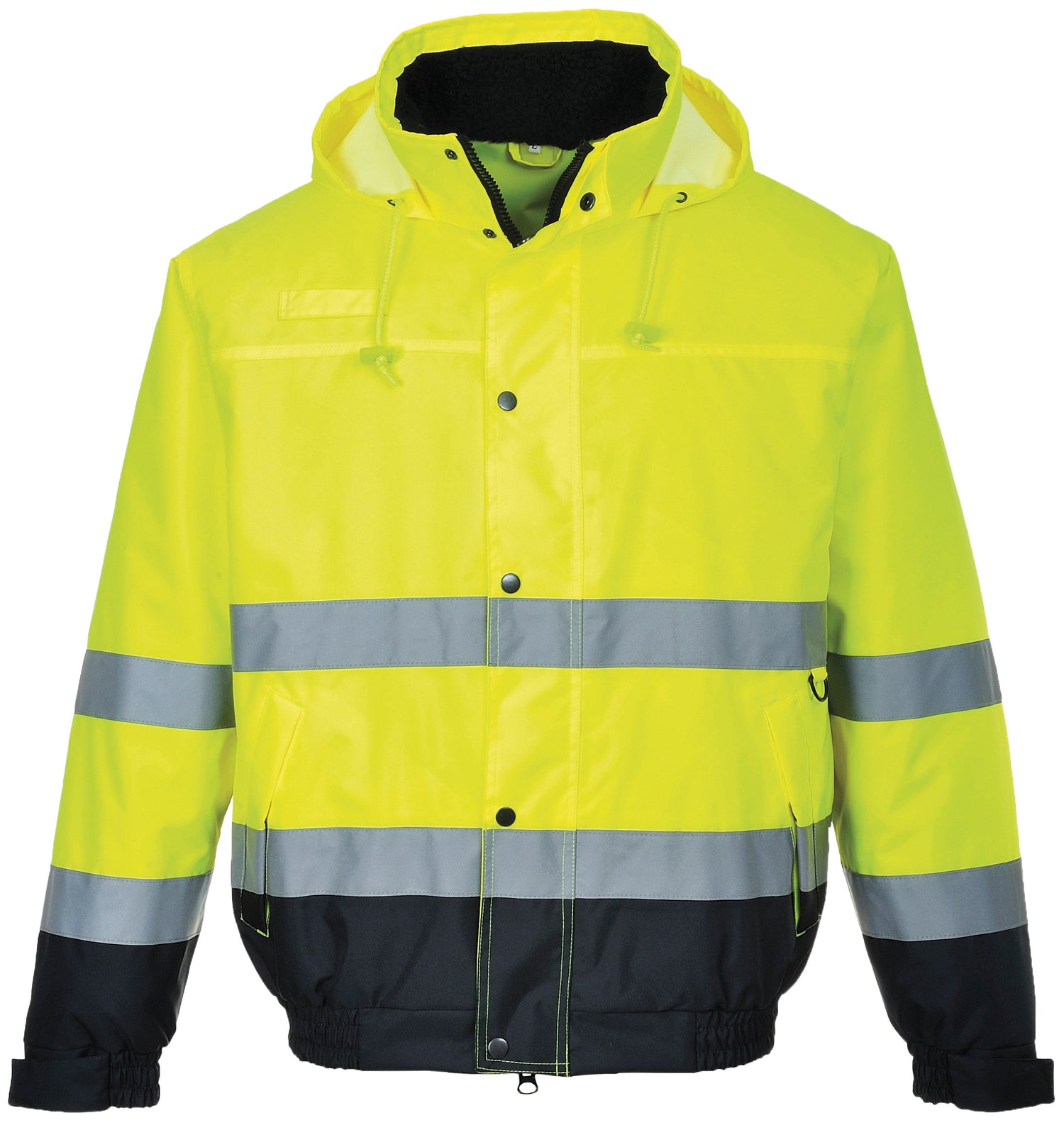 Hi-Vis Bomber Jacket | HI-VIS YELLOW/NAVY