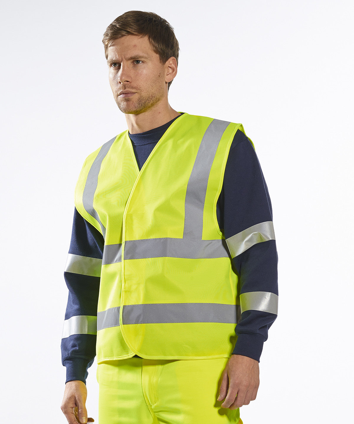 Hi-vis Two-Band-And-Brace Vest | YELLOW