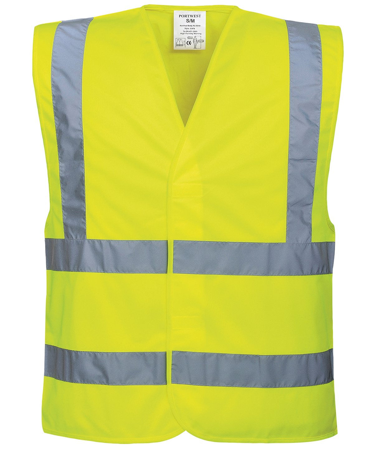 Hi-vis Two-Band-And-Brace Vest | YELLOW