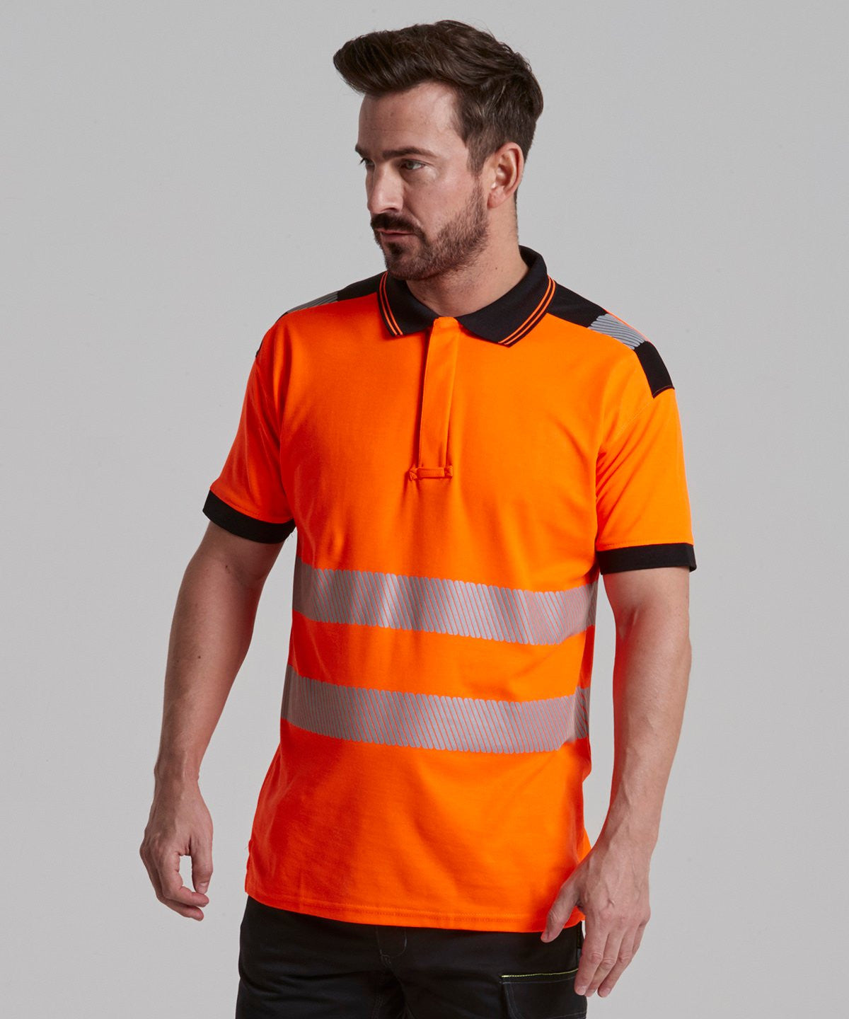 Hi Vis Polo Shirt | ORANGE/BLACK