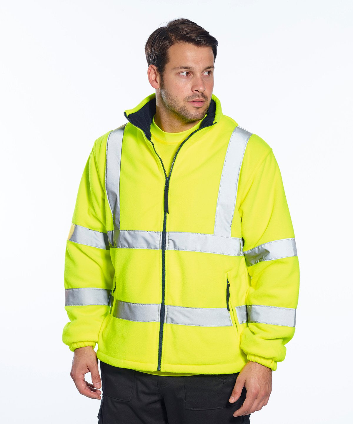 Hi Vis Mesh Lined Fleece | ORANGE/NAVY