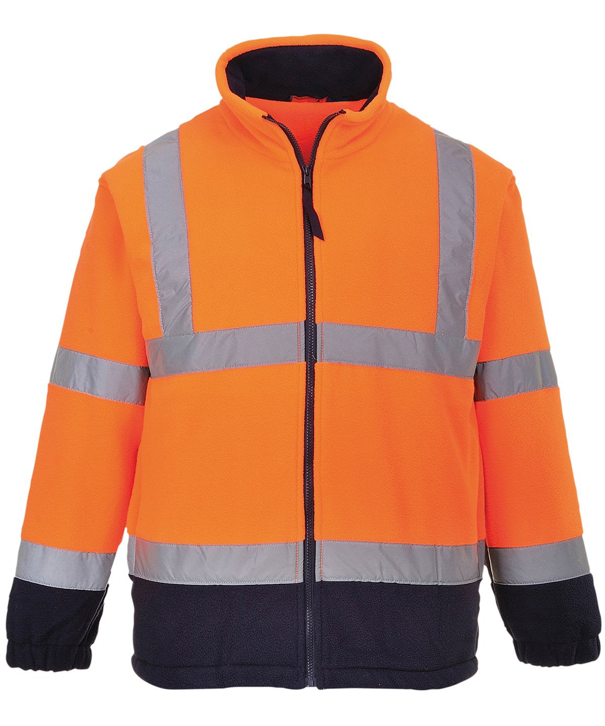 Hi Vis Mesh Lined Fleece | ORANGE/NAVY