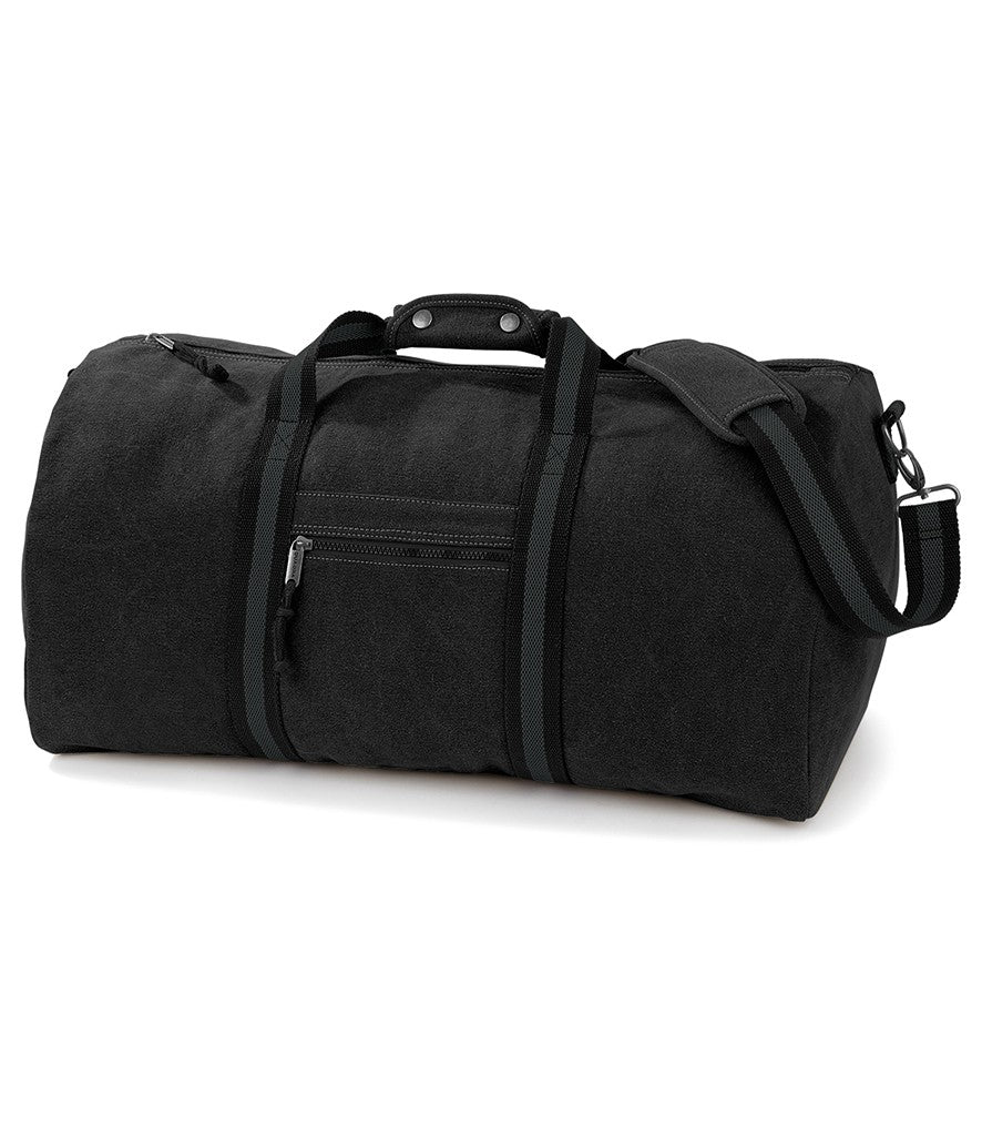 Vintage Canvas Holdall | VINTAGE BLACK