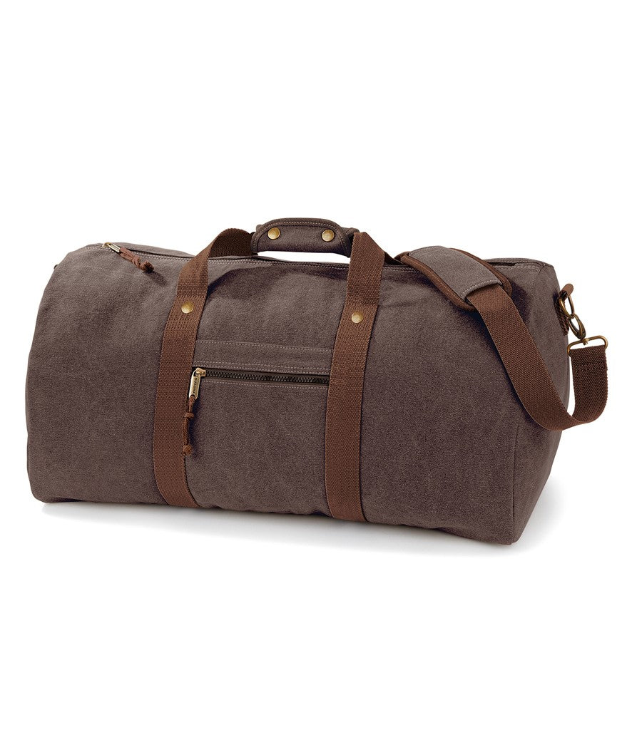 Vintage Canvas Holdall | VINTAGE BROWN
