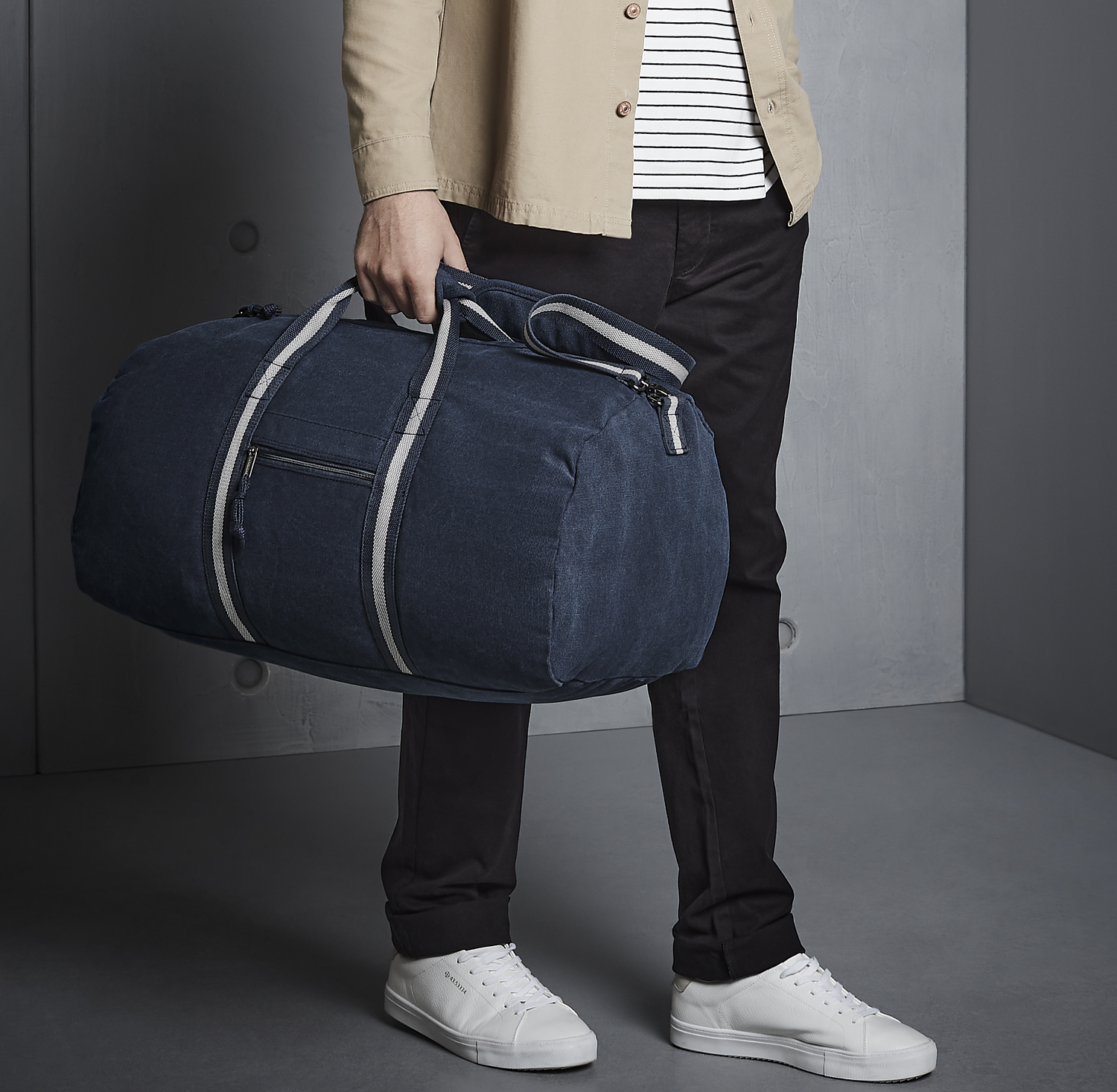Vintage Canvas Holdall | VINTAGE BLACK