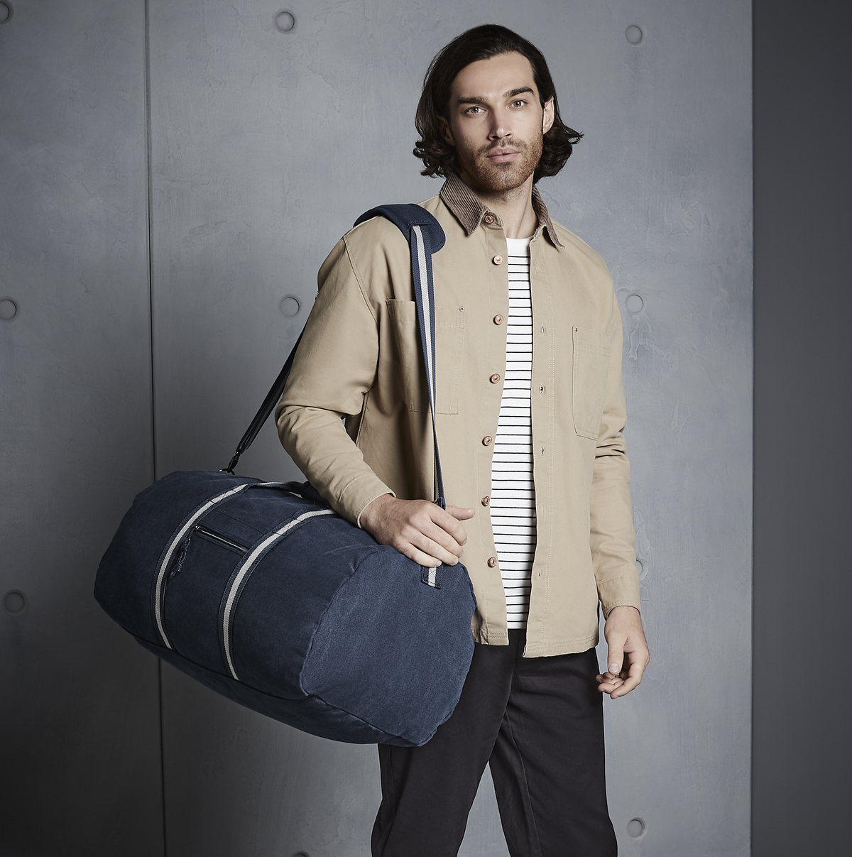 Vintage Canvas Holdall | VINTAGE OXFORD NAVY