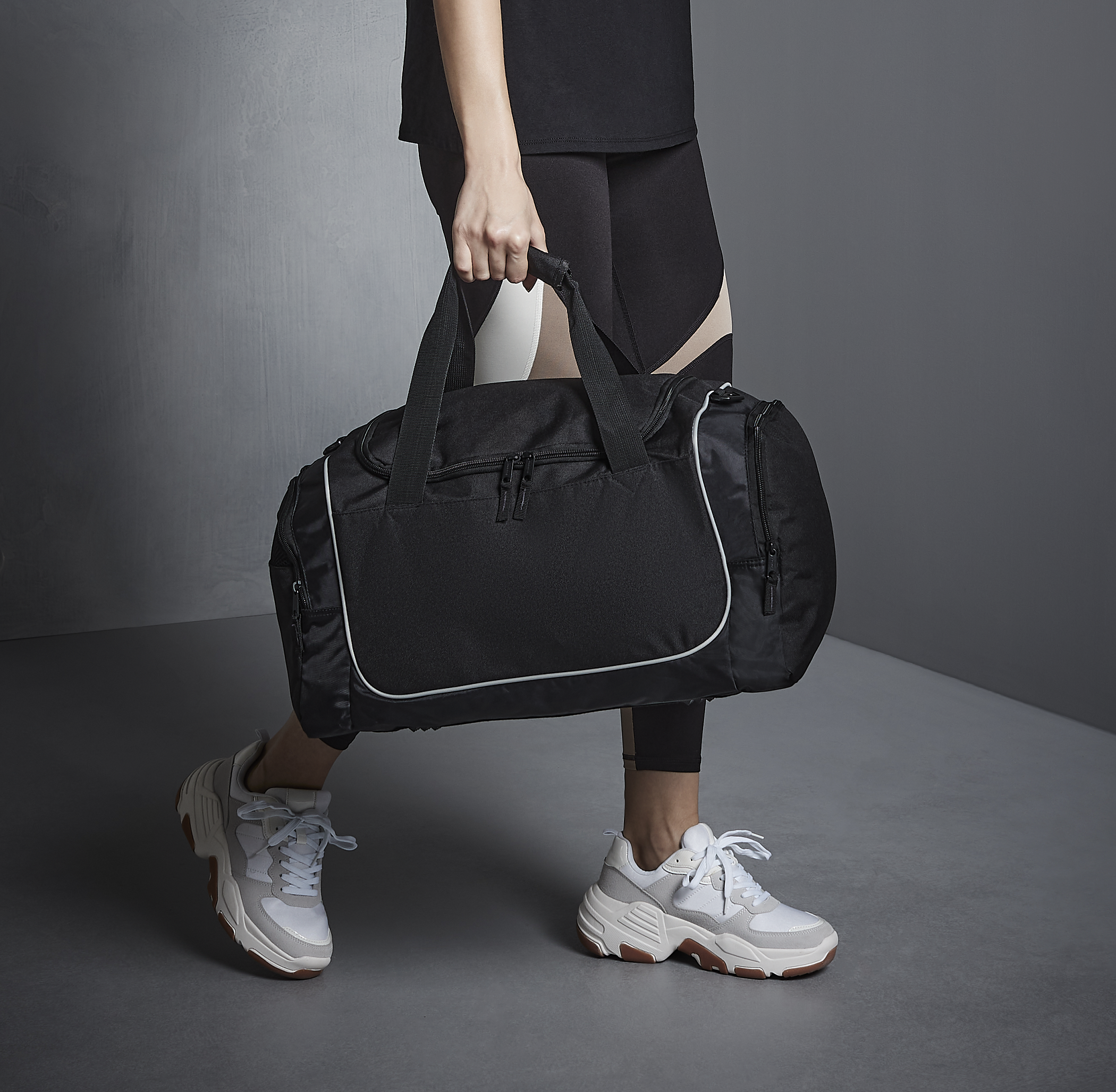 Teamwear Locker Bag | BLACK/LIME GREEN