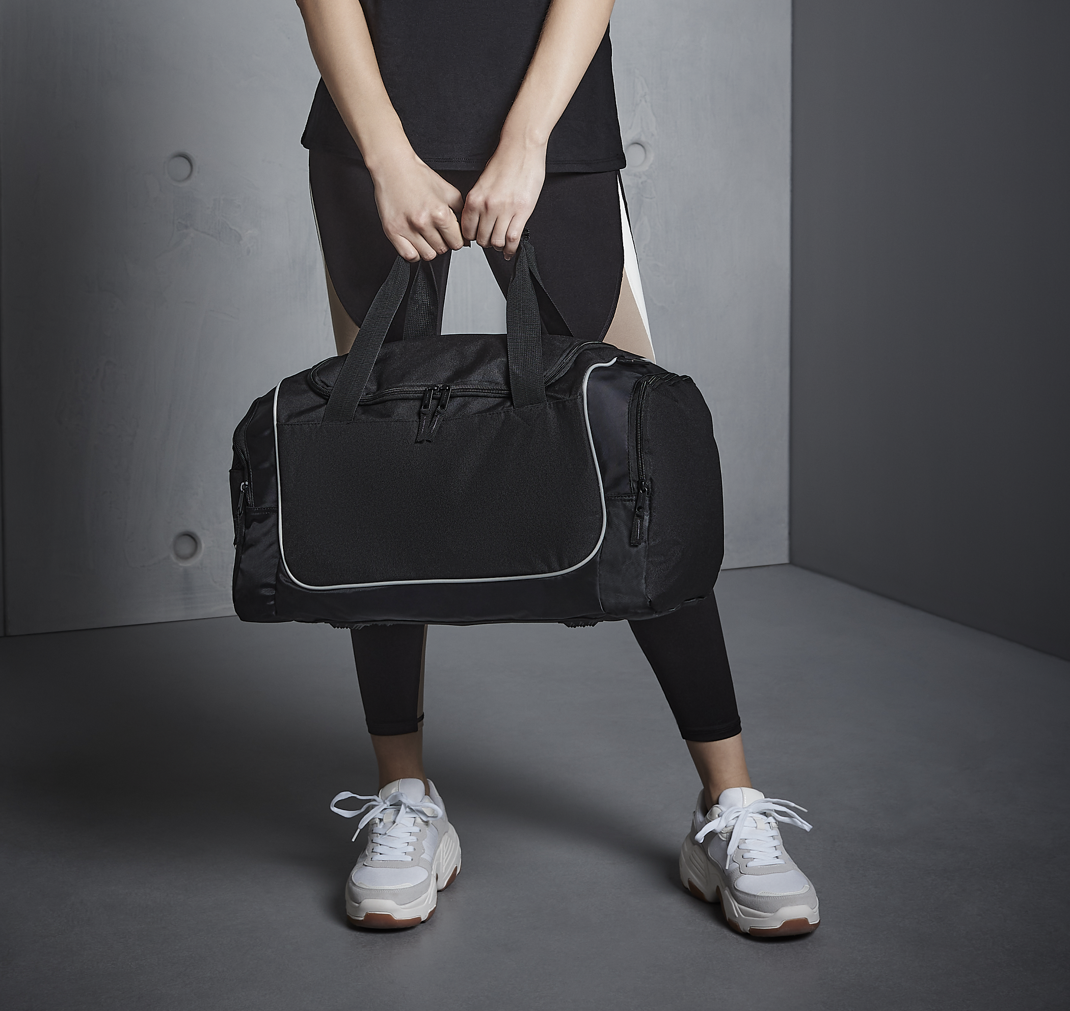 Teamwear Locker Bag | BLACK/LIME GREEN