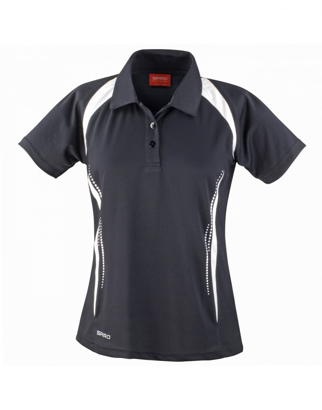 Spiro Ladies Team Spirit Polo | BLACK/WHITE