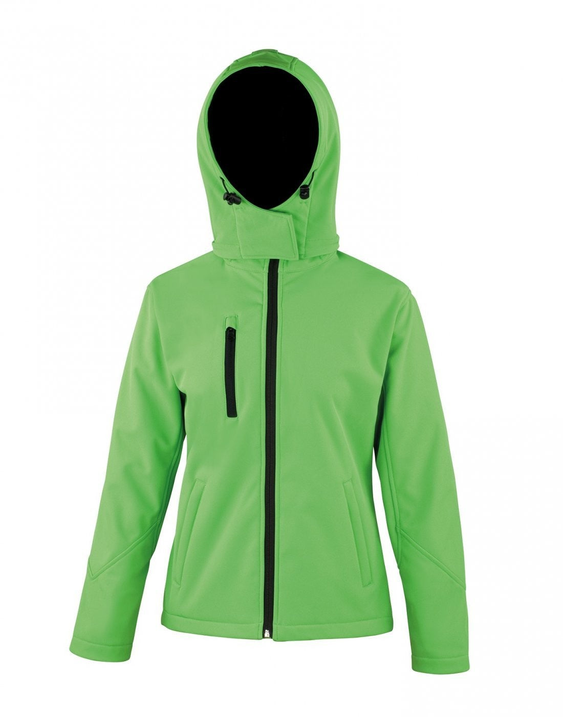 Women's Core Tx Performance Hooded Softshell Jacket | VIVID GREEN/BLACK