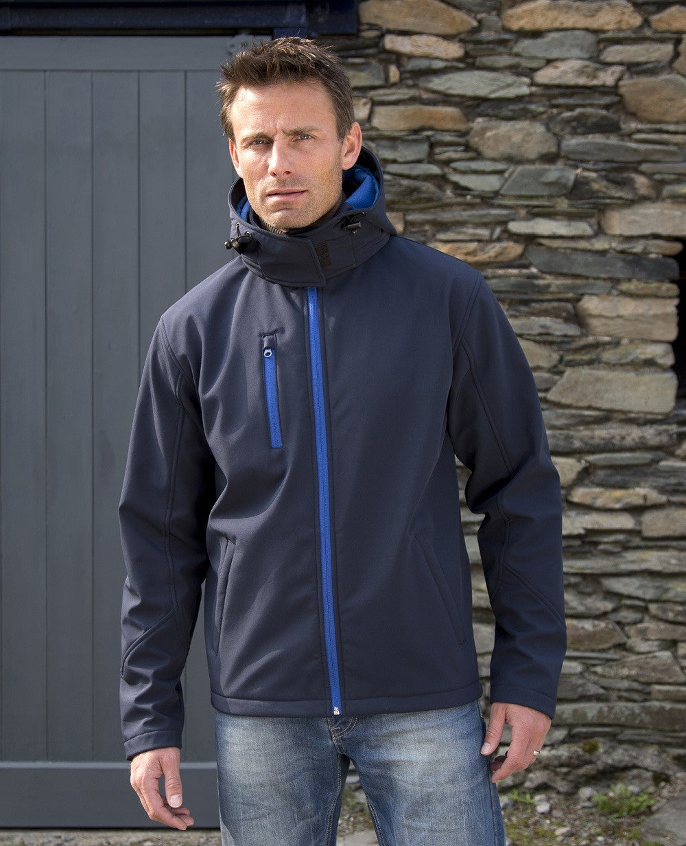 Core TX Performance Hooded Softshell Jacket | RED/BLACK