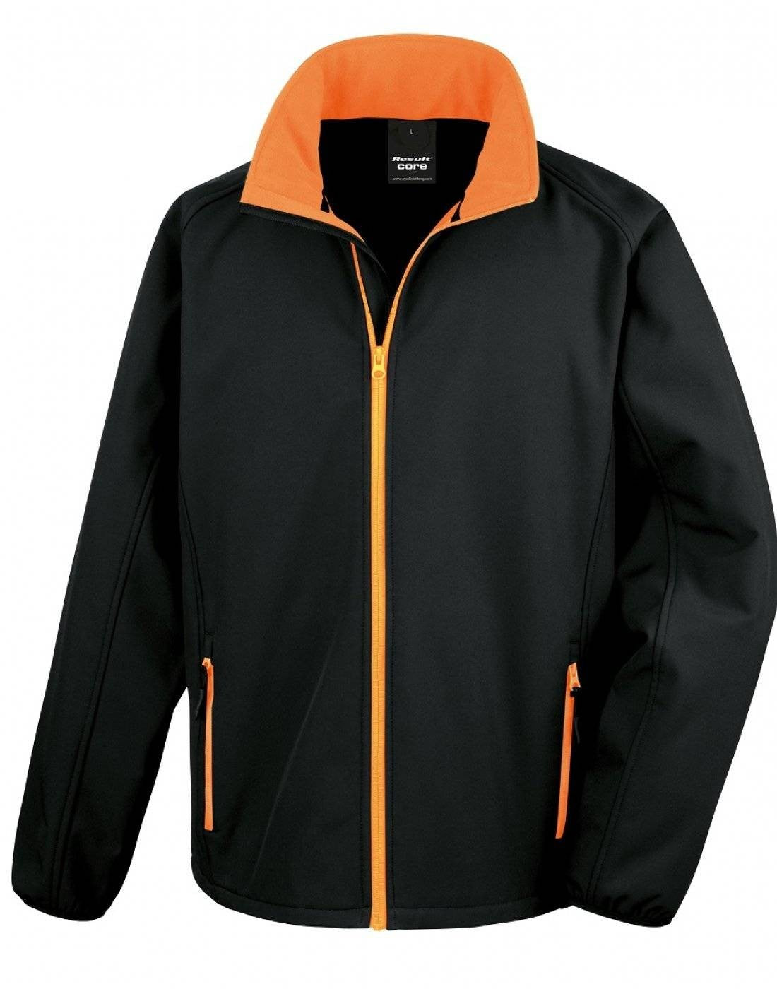 Printable Softshell Jacket | BLACK/ORANGE