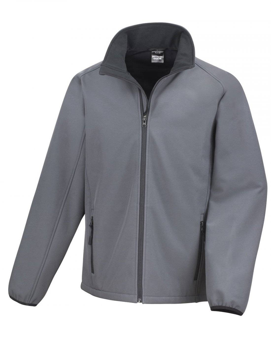 Printable Softshell Jacket | CHARCOAL/BLACK