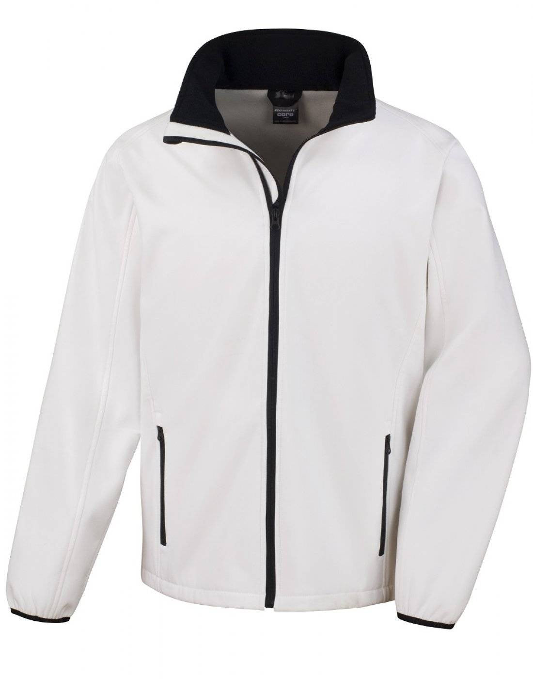 Printable Softshell Jacket | WHITE/BLACK