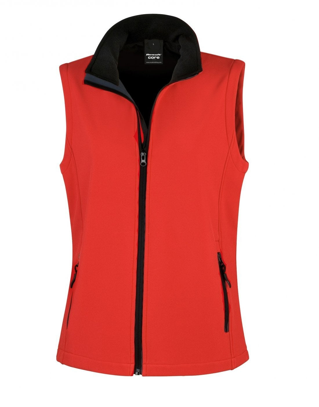Women's Printable Softshell Bodywarmer | RED/BLACK